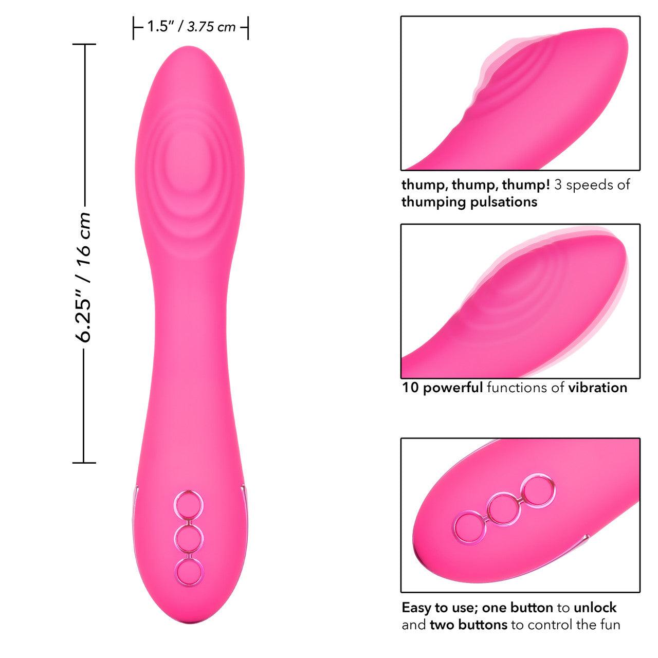 Calexotics California Dreaming Surf City Centerfold Rechargeable Silicone Vibrator - Buy At Luxury Toy X - Free 3-Day Shipping
