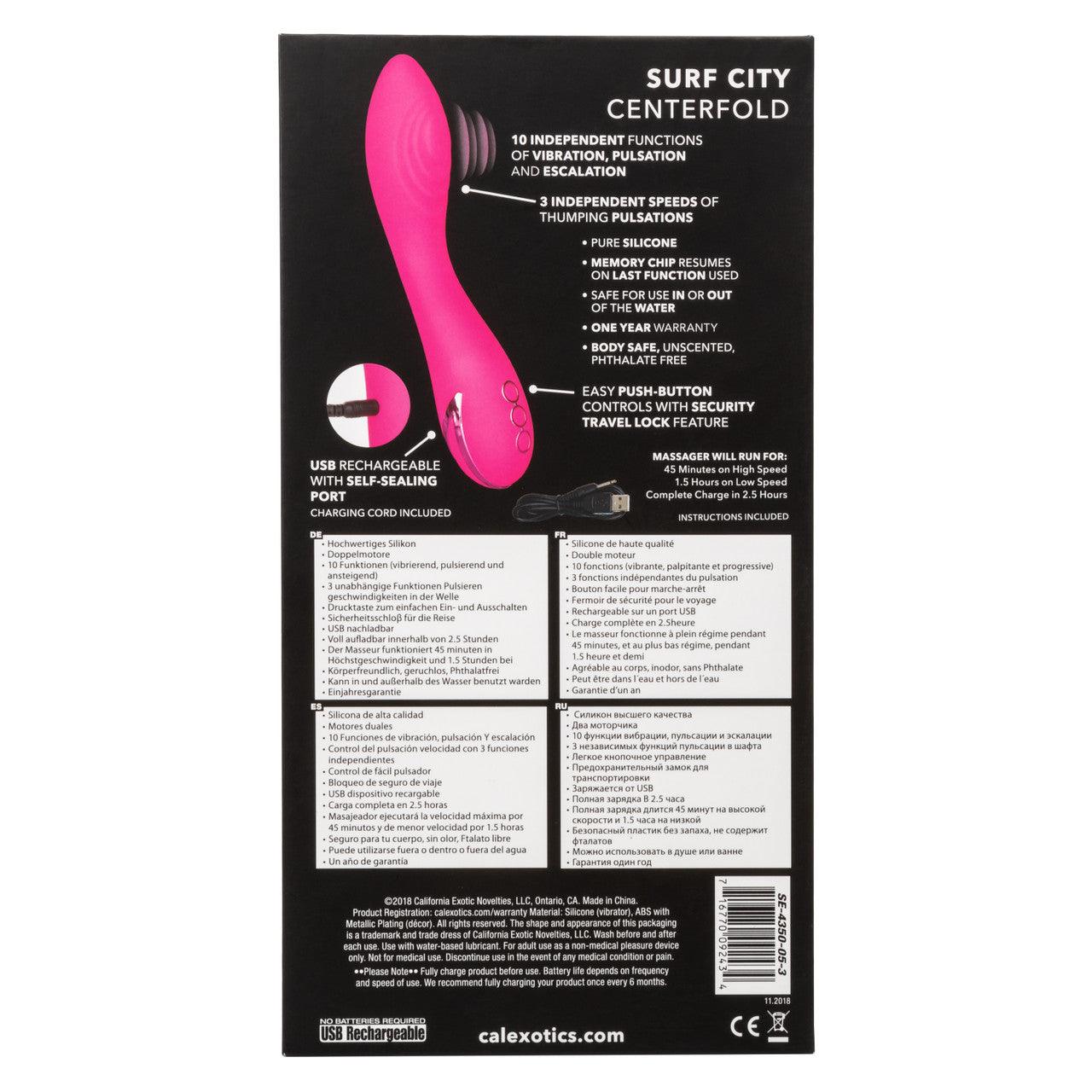 Calexotics California Dreaming Surf City Centerfold Rechargeable Silicone Vibrator - Buy At Luxury Toy X - Free 3-Day Shipping