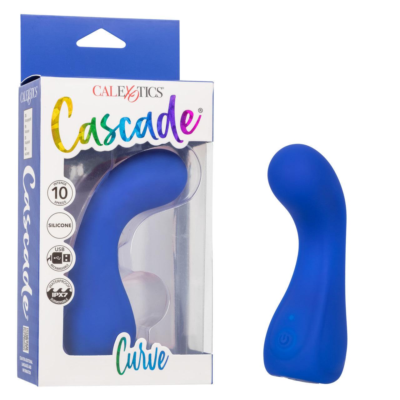 CalExotics Cascade Curve Rechargeable Silicone Vibrator - Buy At Luxury Toy X - Free 3-Day Shipping