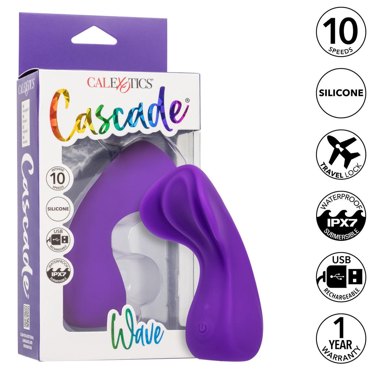 CalExotics Cascade Wave Rechargeable Silicone Vibrator - Buy At Luxury Toy X - Free 3-Day Shipping