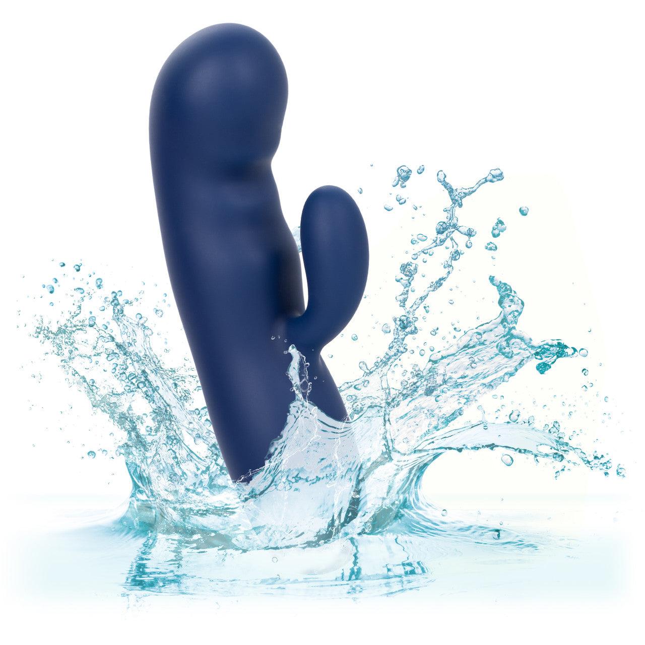 CalExotics Cashmere Silk Duo Rechargeable Silicone Rabbit Vibrator - Buy At Luxury Toy X - Free 3-Day Shipping