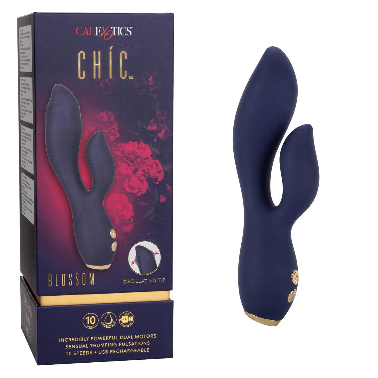 CalExotics Chic Blossom Rechargeable Silicone Rabbit Vibrator - Buy At Luxury Toy X - Free 3-Day Shipping