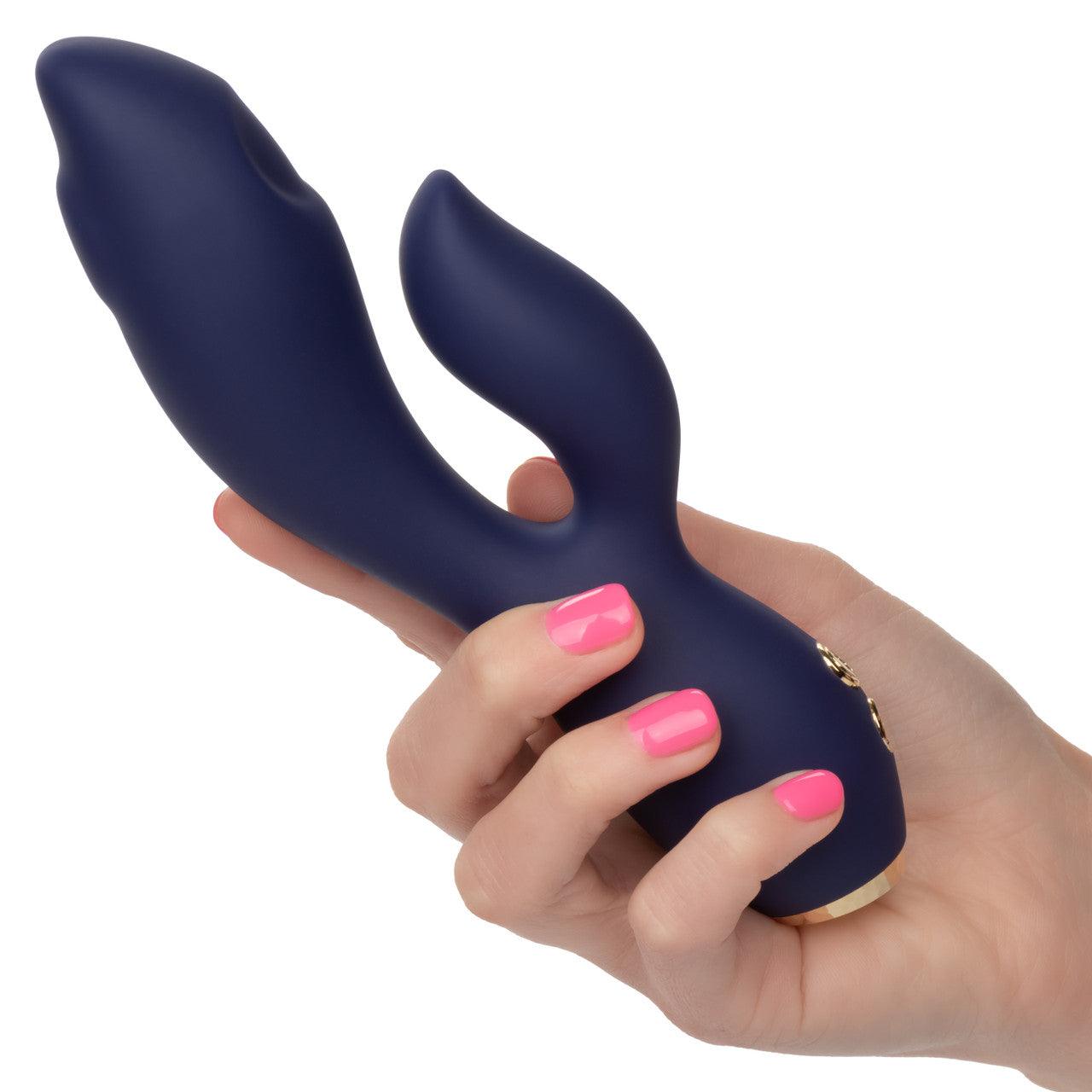 CalExotics Chic Blossom Rechargeable Silicone Rabbit Vibrator - Buy At Luxury Toy X - Free 3-Day Shipping