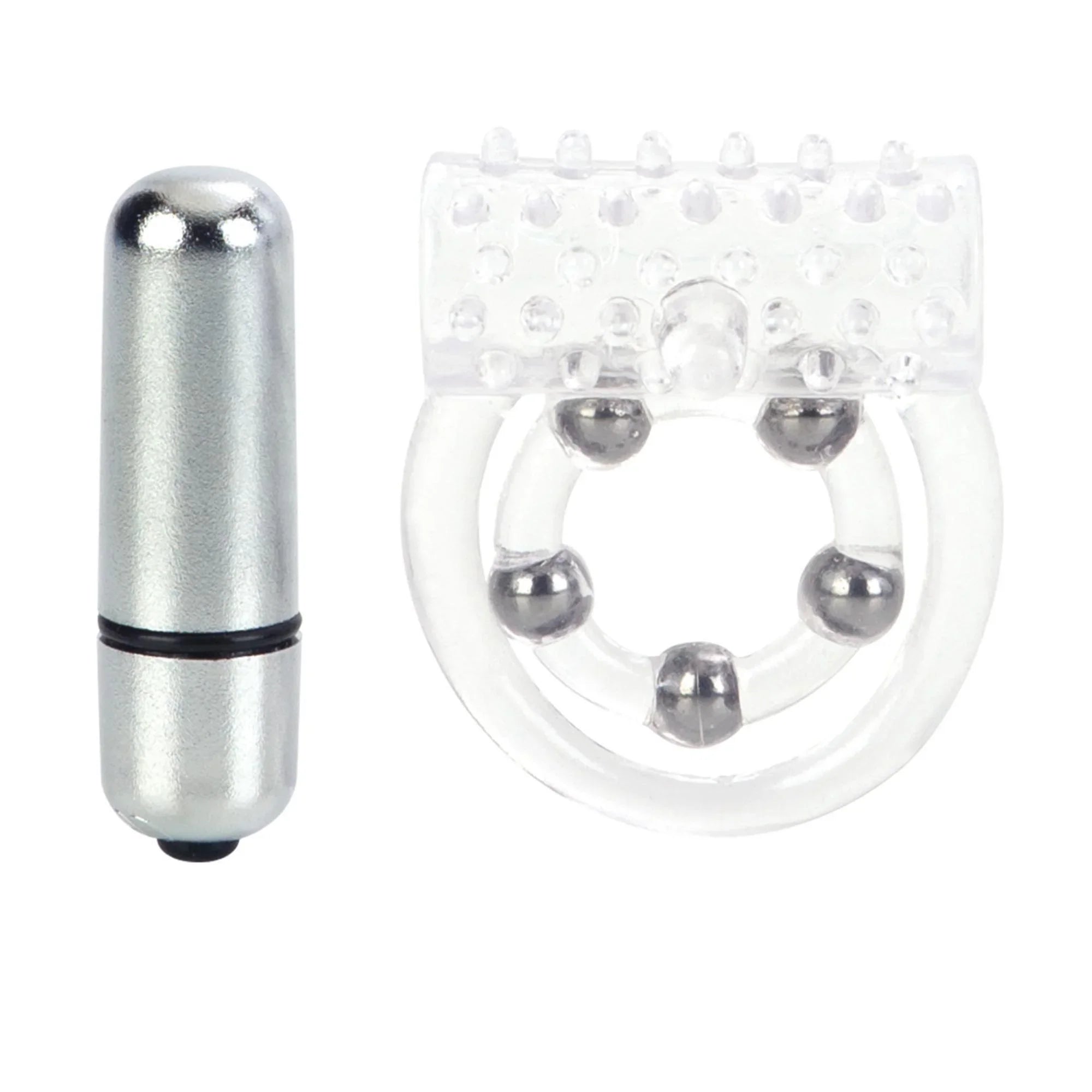 CalExotics Couple's Enhancers 5 Bead Maximus Ring Vibrating Cock Ring - Buy At Luxury Toy X - Free 3-Day Shipping