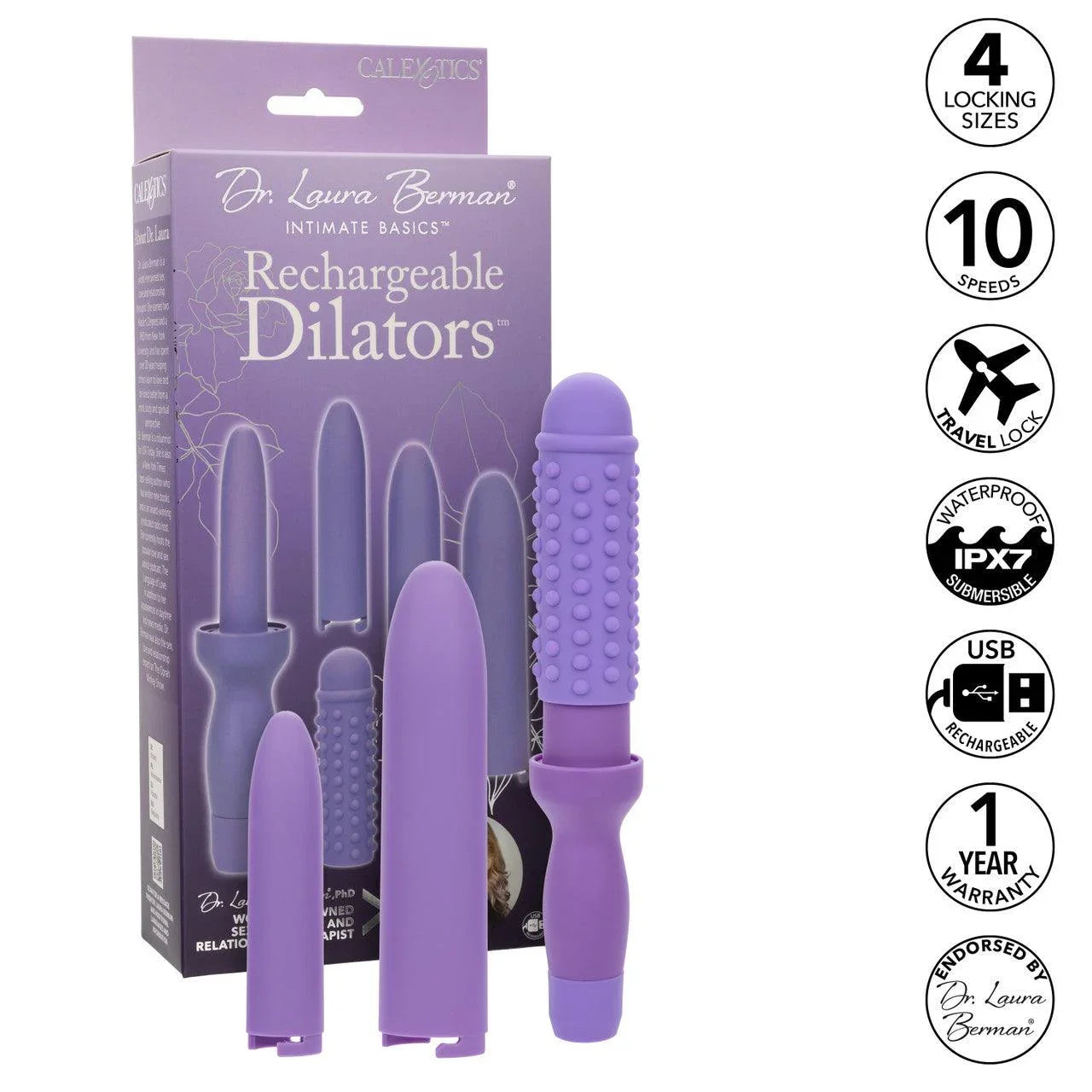 CalExotics Dr. Laura Berman Rechargeable Dilators (Set of 4) - Buy At Luxury Toy X - Free 3-Day Shipping