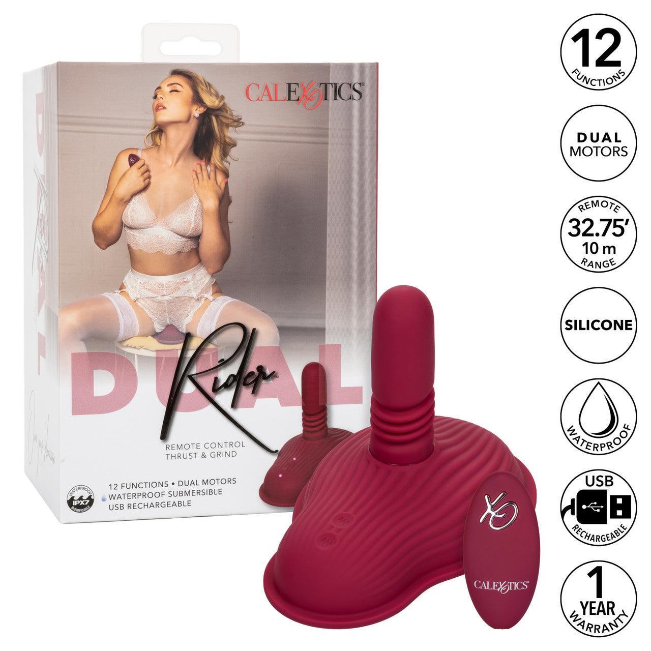 CalExotics Dual Rider Rechargeable Silicone Remote Control Thrust & Grind Massager - Buy At Luxury Toy X - Free 3-Day Shipping
