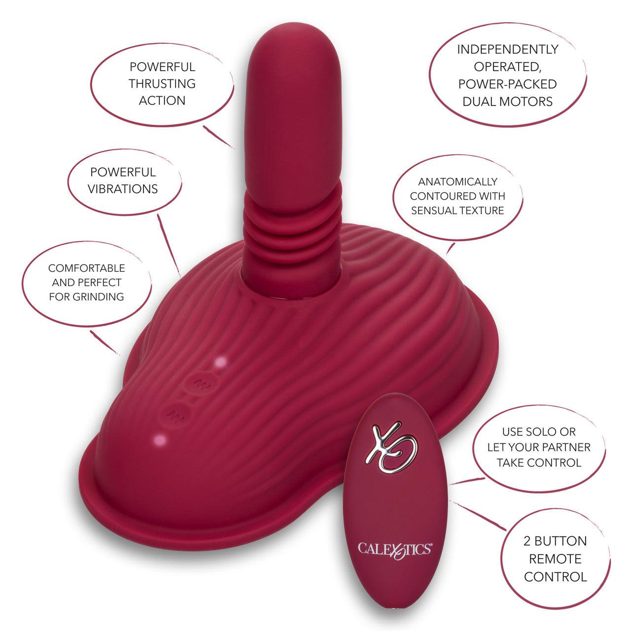 CalExotics Dual Rider Rechargeable Silicone Remote Control Thrust & Grind Massager - Buy At Luxury Toy X - Free 3-Day Shipping