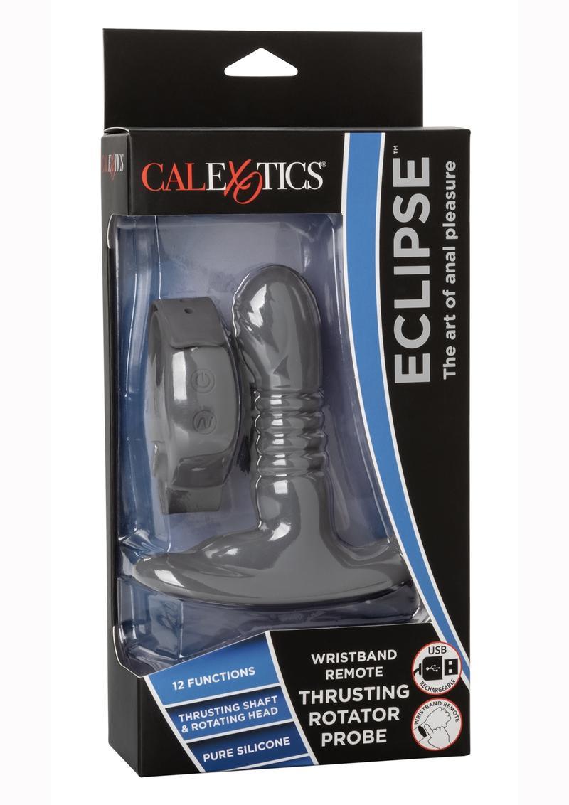 CalExotics Eclipse Silicone Rechargeable Thrusting Rotator Anal Probe with Remote Control - Buy At Luxury Toy X - Free 3-Day Shipping