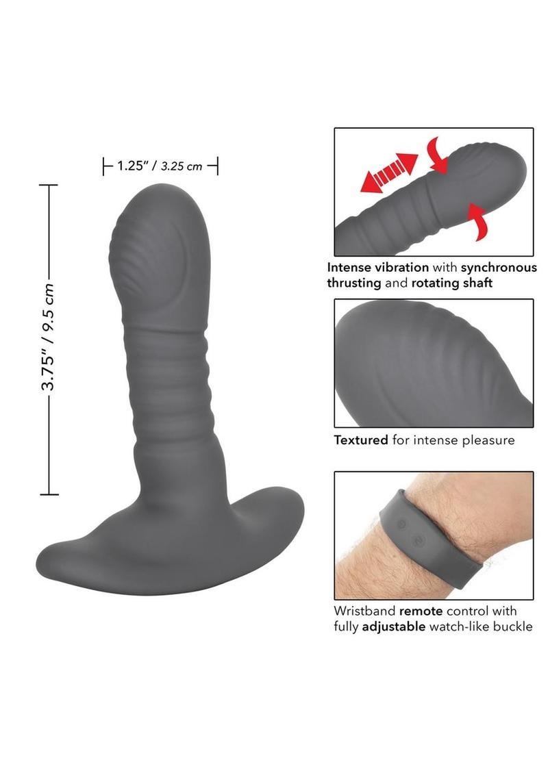 CalExotics Eclipse Silicone Rechargeable Thrusting Rotator Anal Probe with Remote Control - Buy At Luxury Toy X - Free 3-Day Shipping