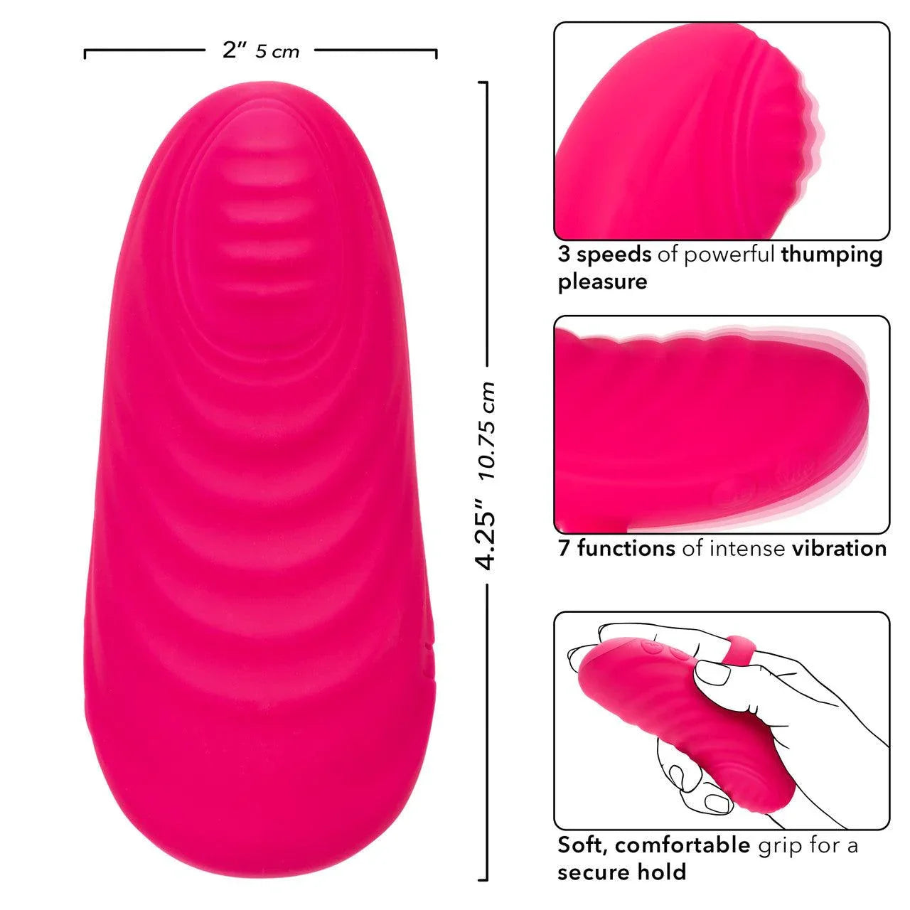 CalExotics Envy Handheld Thumping Rechargeable Silicone Massager - Buy At Luxury Toy X - Free 3-Day Shipping