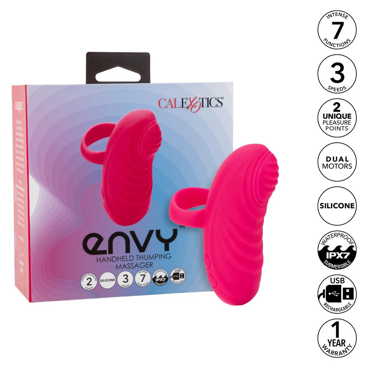 CalExotics Envy Handheld Thumping Rechargeable Silicone Massager - Buy At Luxury Toy X - Free 3-Day Shipping