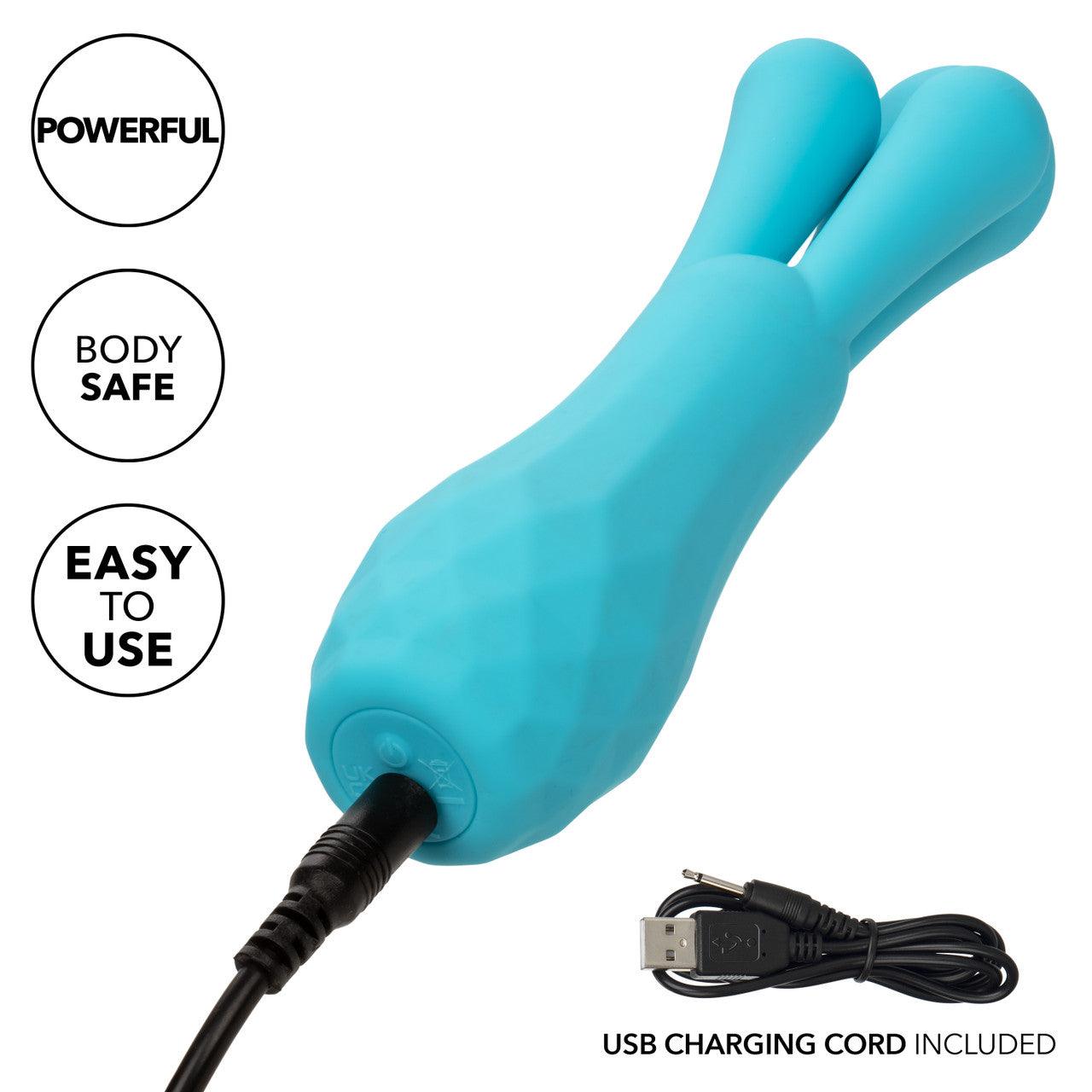 CalExotics Gia Triple Teaser Silicone Rechargeable Vibrator - Buy At Luxury Toy X - Free 3-Day Shipping