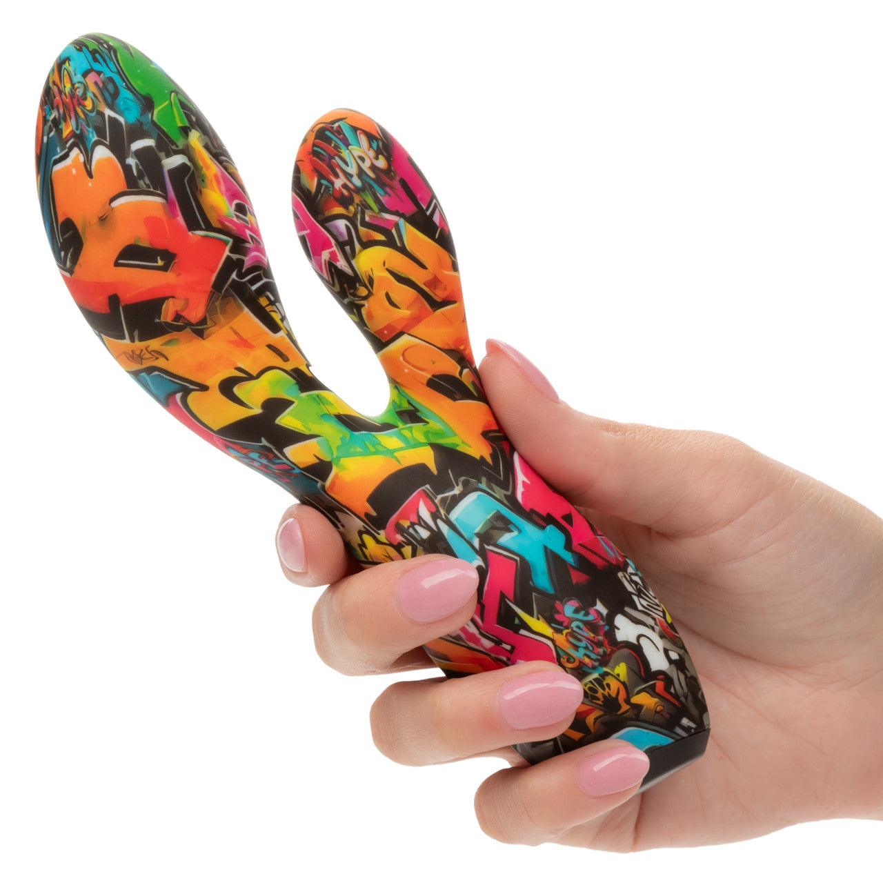 CalExotics Hype Dual Stim Rechargeable Silicone Rabbit Vibrator - Buy At Luxury Toy X - Free 3-Day Shipping