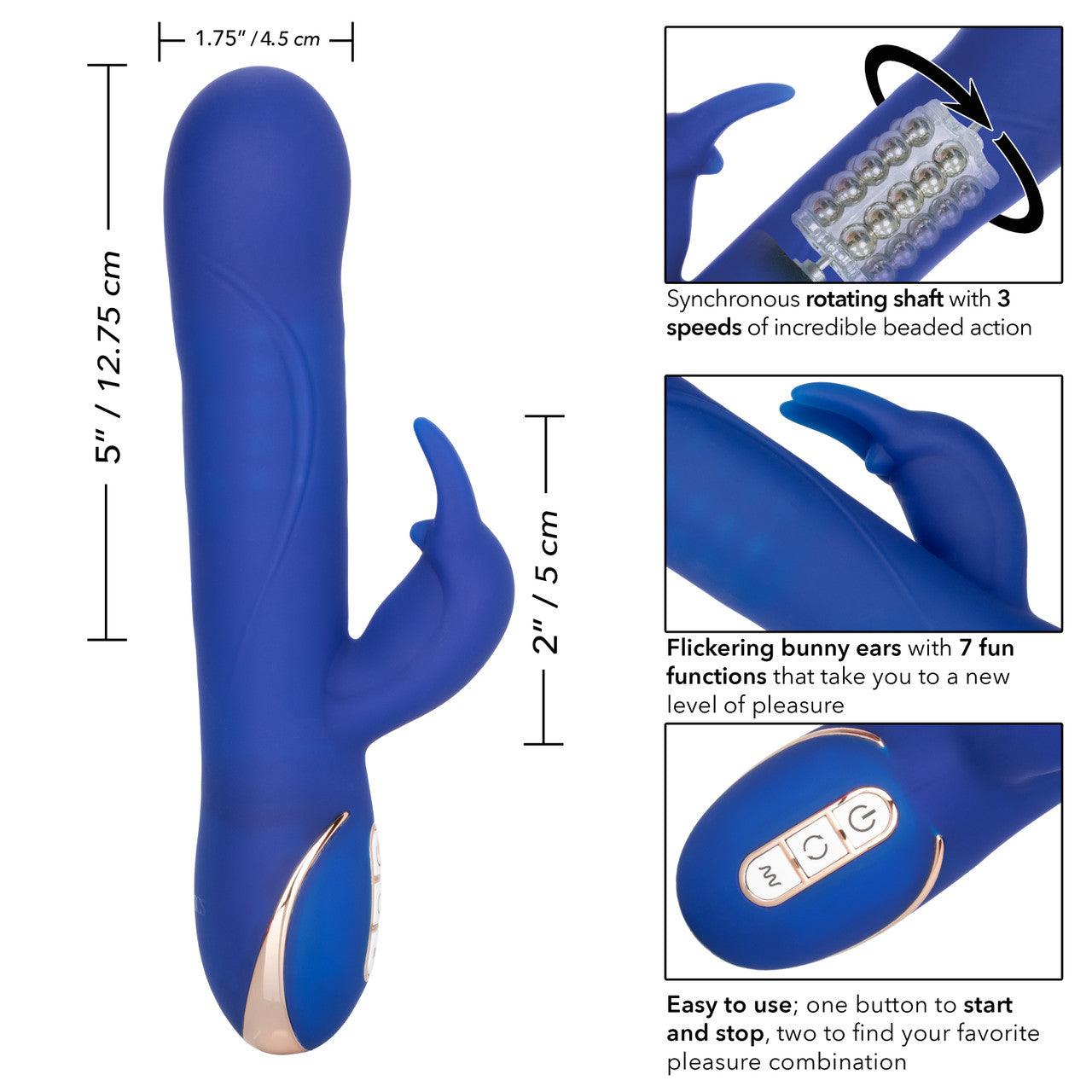 Calexotics Jack Rabbit® Signature Silicone Rotating Beaded Rabbit - Buy At Luxury Toy X - Free 3-Day Shipping