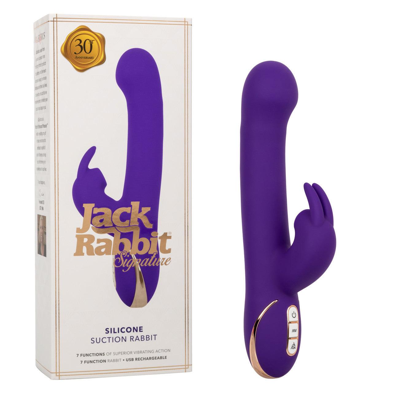 CalExotics Jack Rabbit Signature Rechargeable Silicone Suction Rabbit Vibrator - Buy At Luxury Toy X - Free 3-Day Shipping