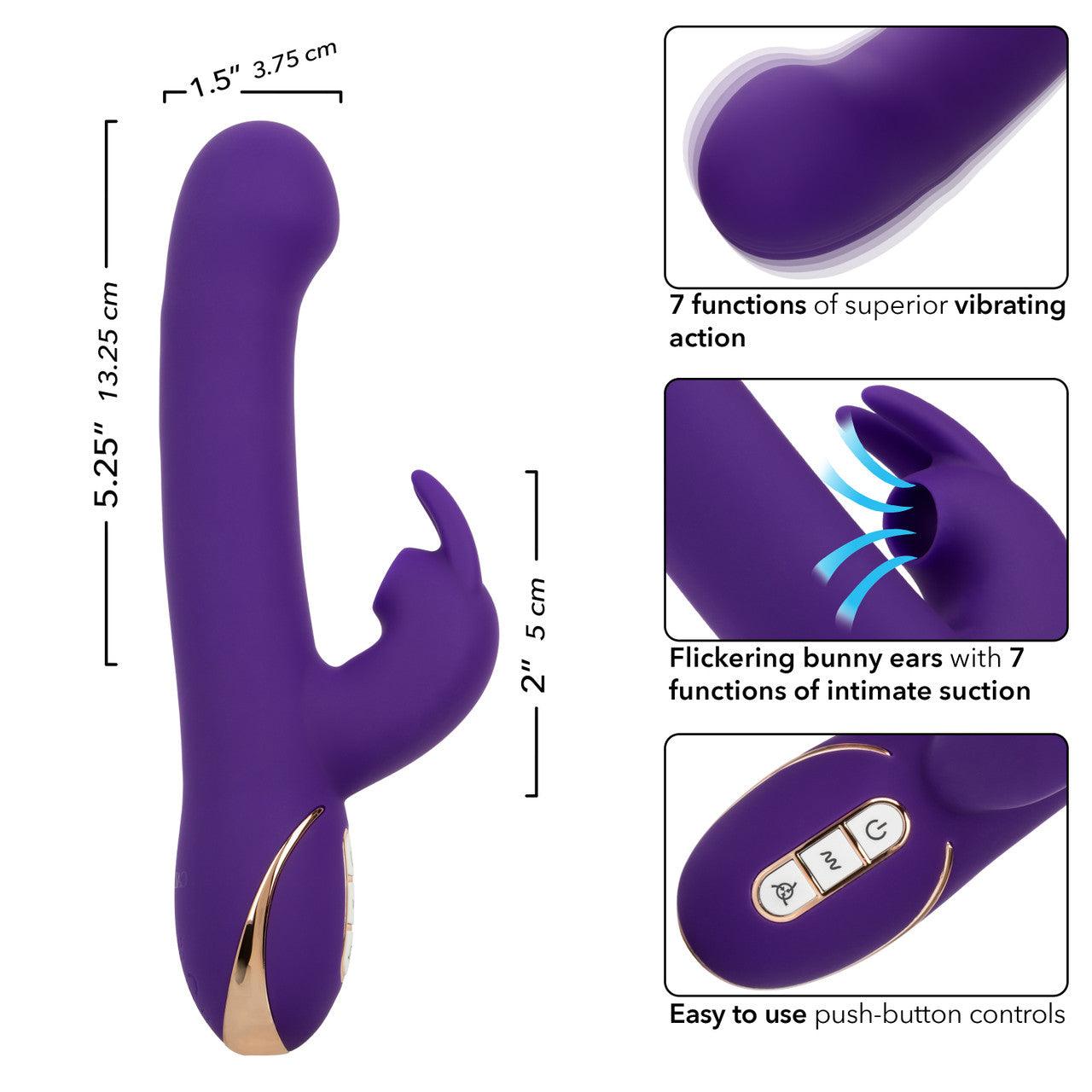 CalExotics Jack Rabbit Signature Rechargeable Silicone Suction Rabbit Vibrator - Buy At Luxury Toy X - Free 3-Day Shipping