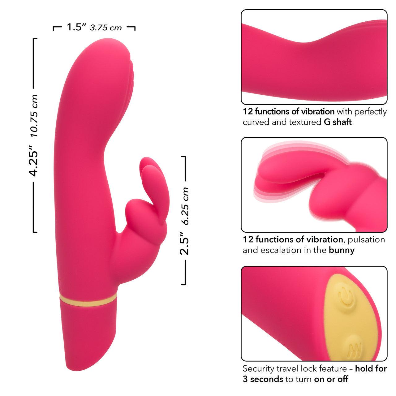 CalExotics Love Bunny Vibrating G Bunny Rechargeable Silicone Rabbit Vibrator - Buy At Luxury Toy X - Free 3-Day Shipping