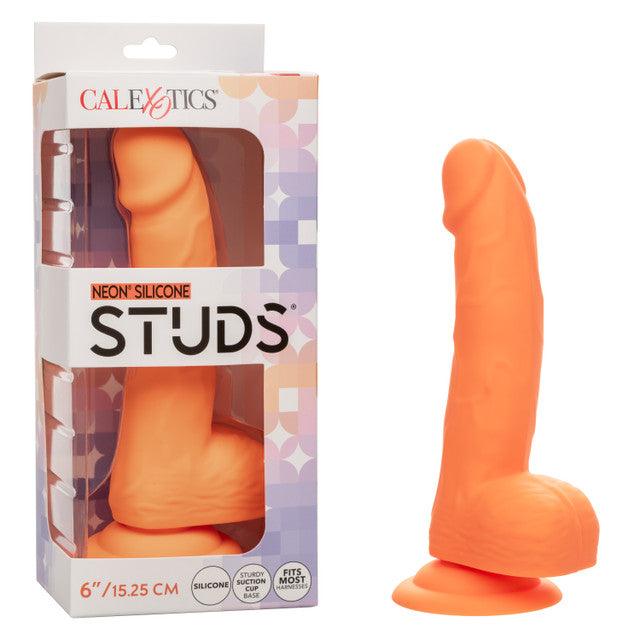 CalExotics Neon Silicone Studs Dildo 6in - Buy At Luxury Toy X - Free 3-Day Shipping