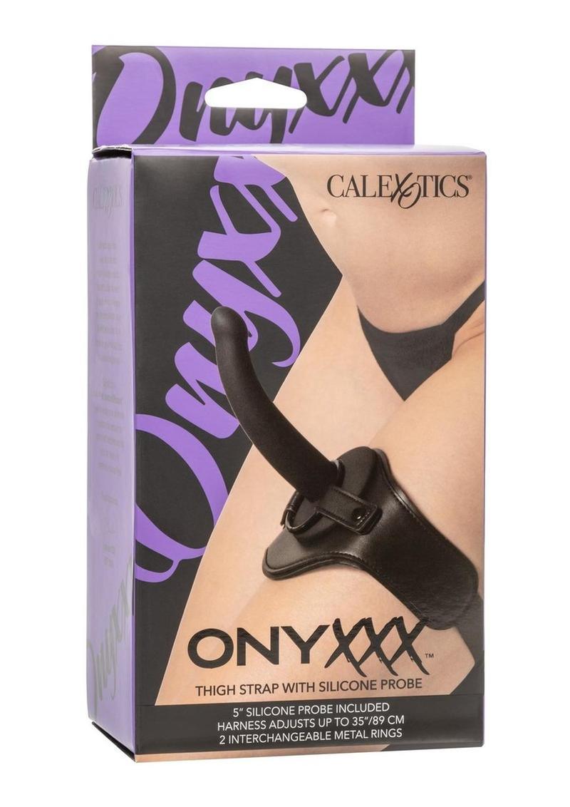 CalExotics Onyxxx Thigh Strap With Silicone Probe - Buy At Luxury Toy X - Free 3-Day Shipping