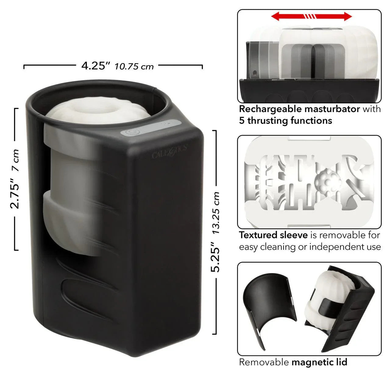 CalExotics Optimum Power Power Thruster Rechargeable Stroker - Buy At Luxury Toy X - Free 3-Day Shipping