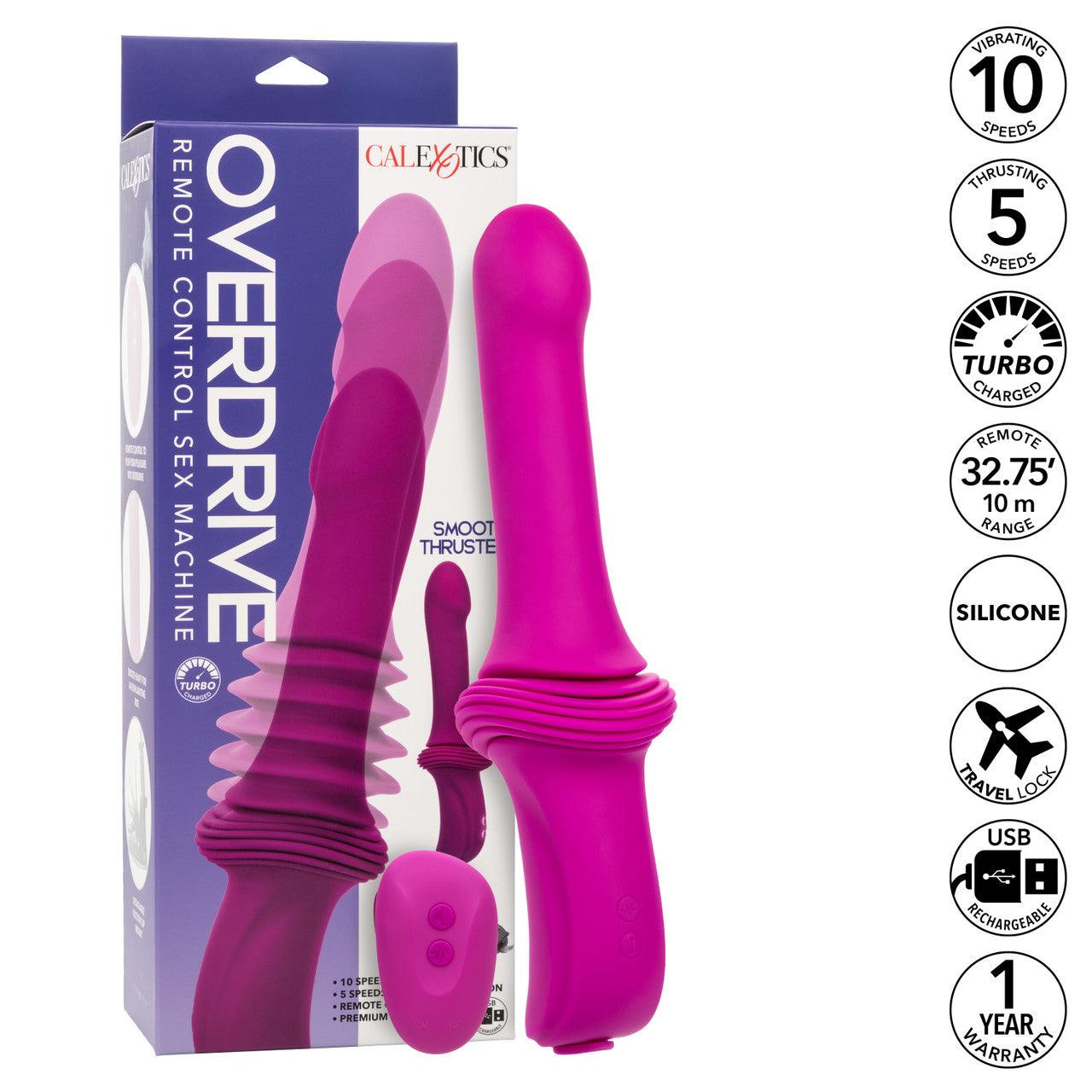 CalExotics Overdrive Remote Control Rechargeable Silicone Sex Machine Smooth Thruster - Buy At Luxury Toy X - Free 3-Day Shipping