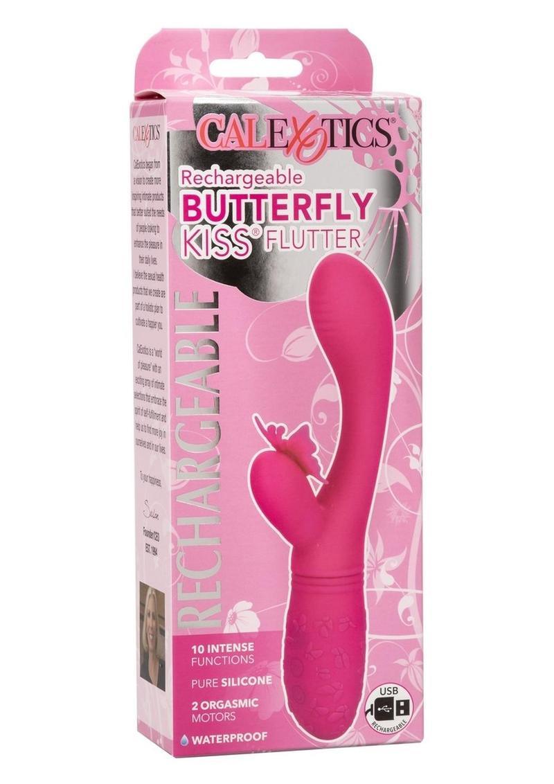 CalExotics Rechargeable Butterfly Kiss Flutter Silicone Massager - Buy At Luxury Toy X - Free 3-Day Shipping