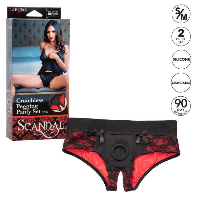 Calexotics Scandal® Crotchless Pegging Panty Set - S/M - Buy At Luxury Toy X - Free 3-Day Shipping