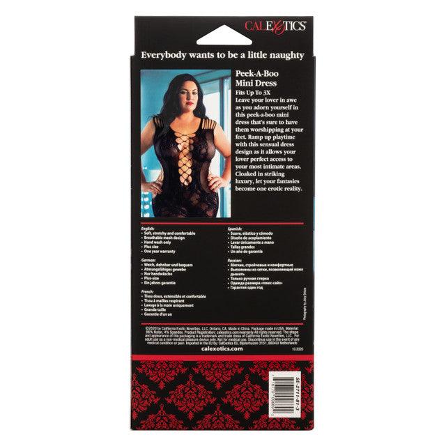 Calexotics Scandal® Plus Size Peek-A-Boo Mini Dress - Buy At Luxury Toy X - Free 3-Day Shipping