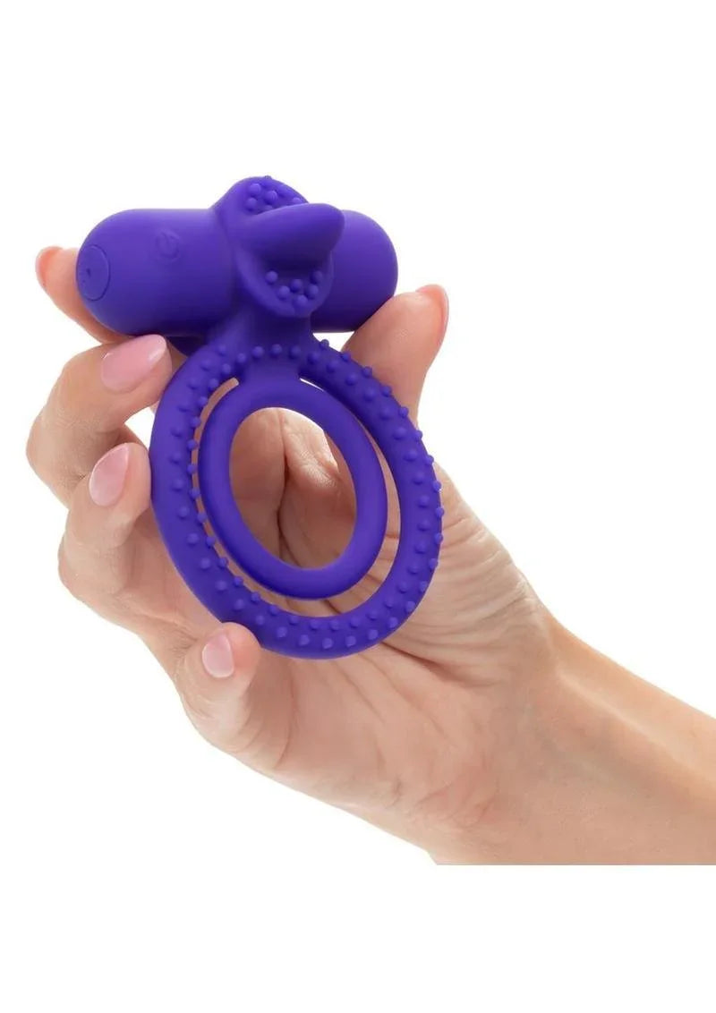 CalExotics Silicone Rechargeable Dual Climaxer Cock Ring - Buy At Luxury Toy X - Free 3-Day Shipping