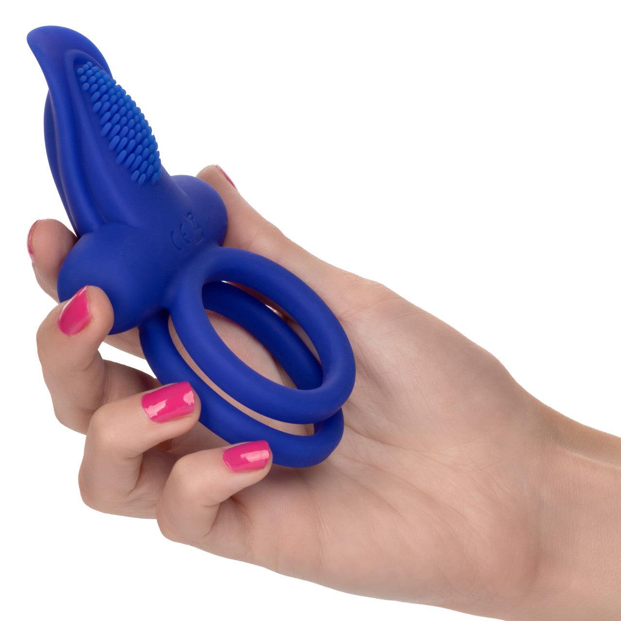 CalExotics Silicone Rechargeable Dual Pleasure Enhancer Cock Ring - Buy At Luxury Toy X - Free 3-Day Shipping