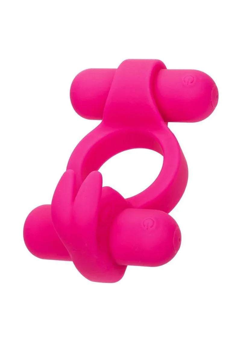 CalExotics Silicone Rechargeable Rockin' Rabbit Cock Ring - Buy At Luxury Toy X - Free 3-Day Shipping