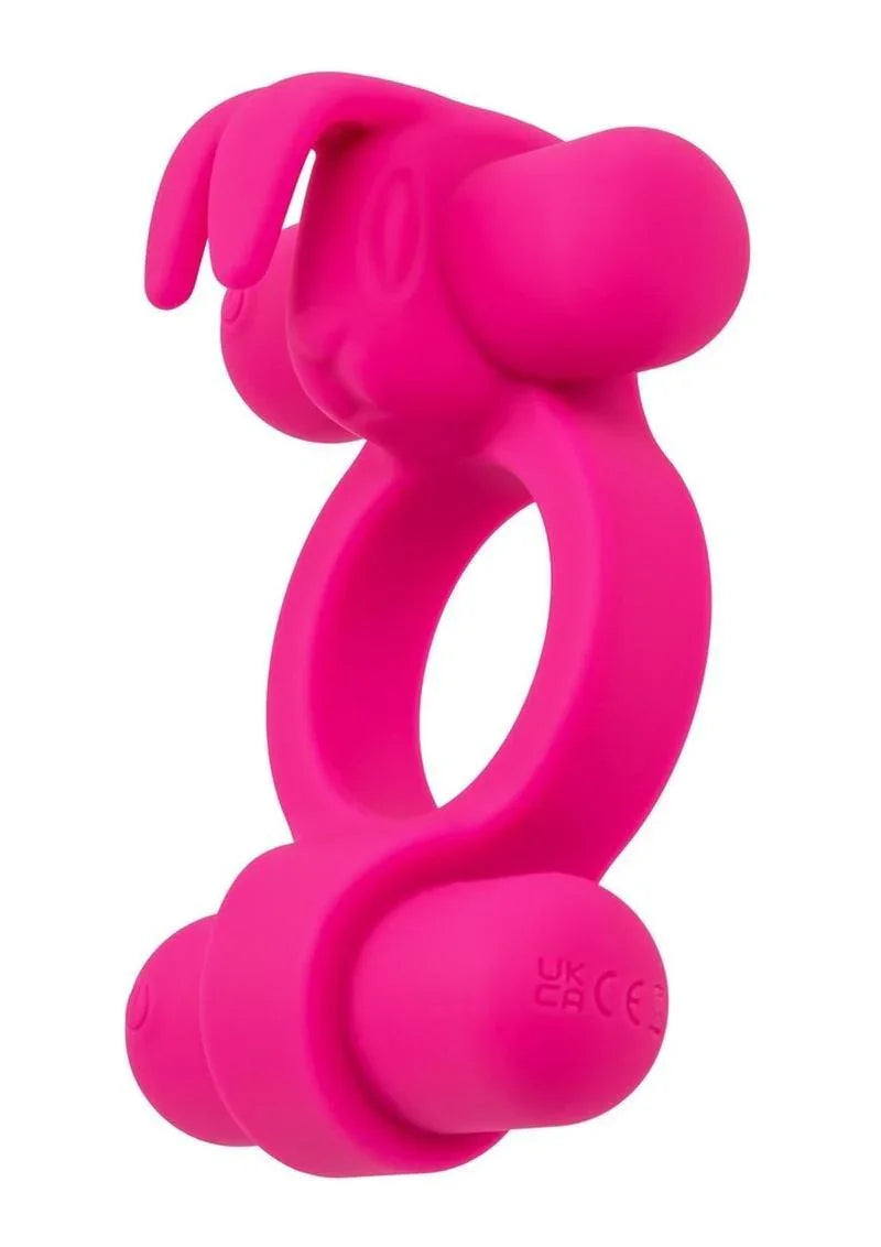 CalExotics Silicone Rechargeable Rockin' Rabbit Cock Ring - Buy At Luxury Toy X - Free 3-Day Shipping