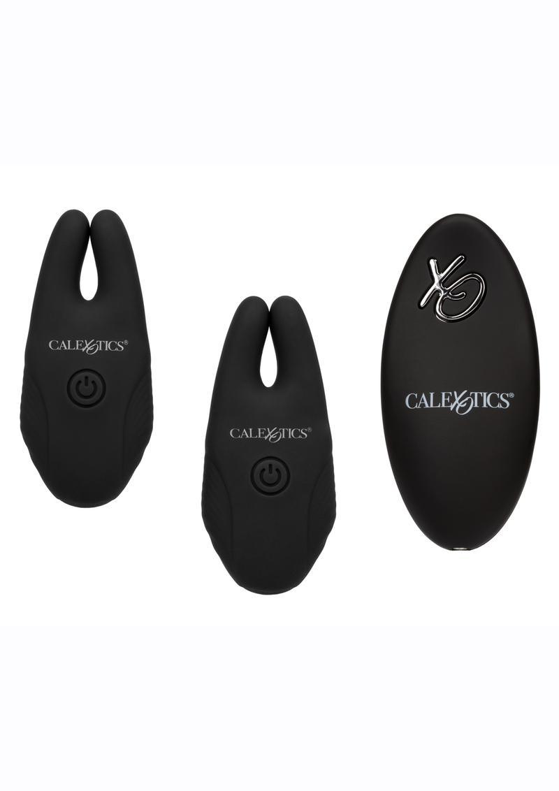 CalExotics Silicone Remote Controlled Rechargeable Nipple Clamps - Buy At Luxury Toy X - Free 3-Day Shipping