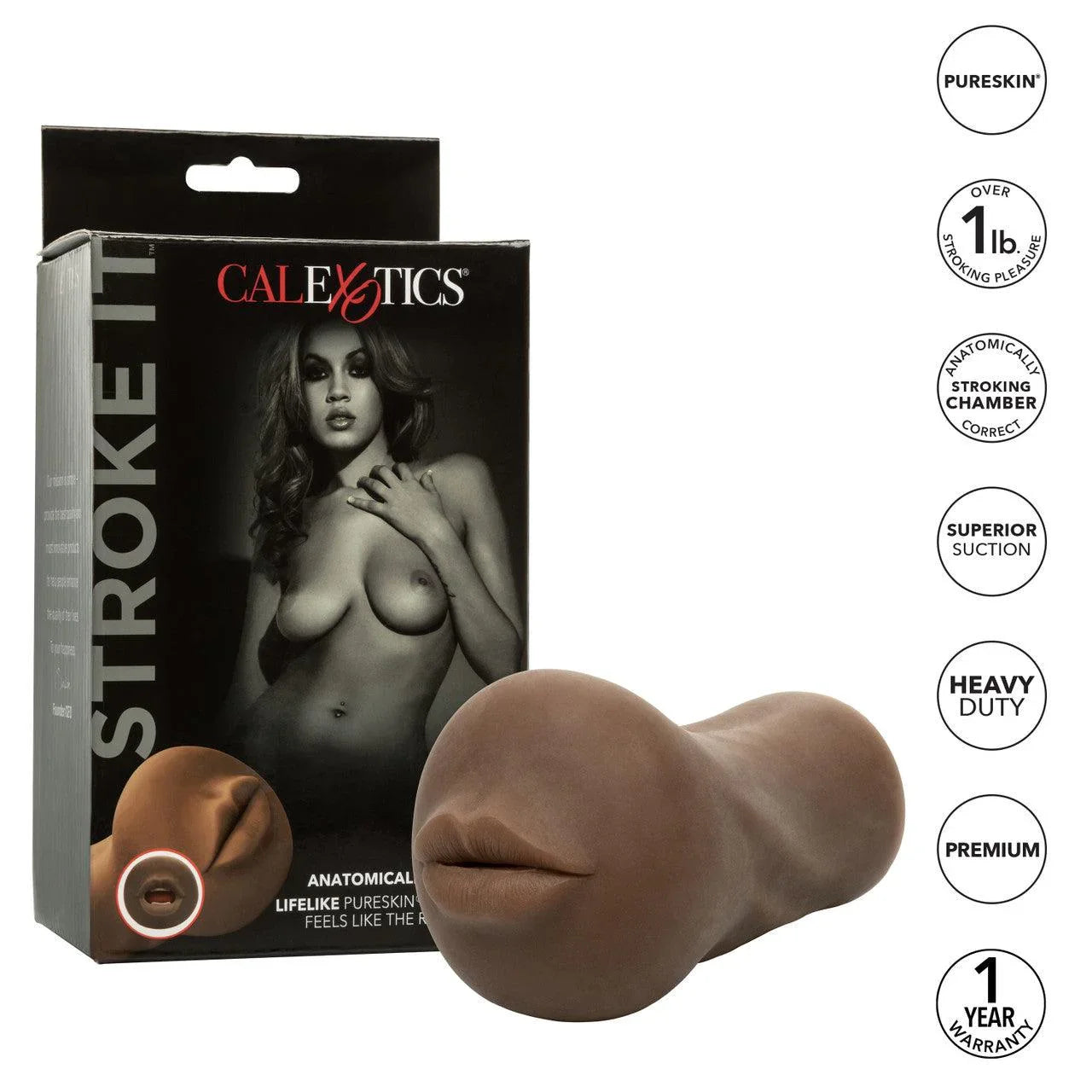 CalExotics Stroke It Realistic Stroker - Mouth - Buy At Luxury Toy X - Free 3-Day Shipping