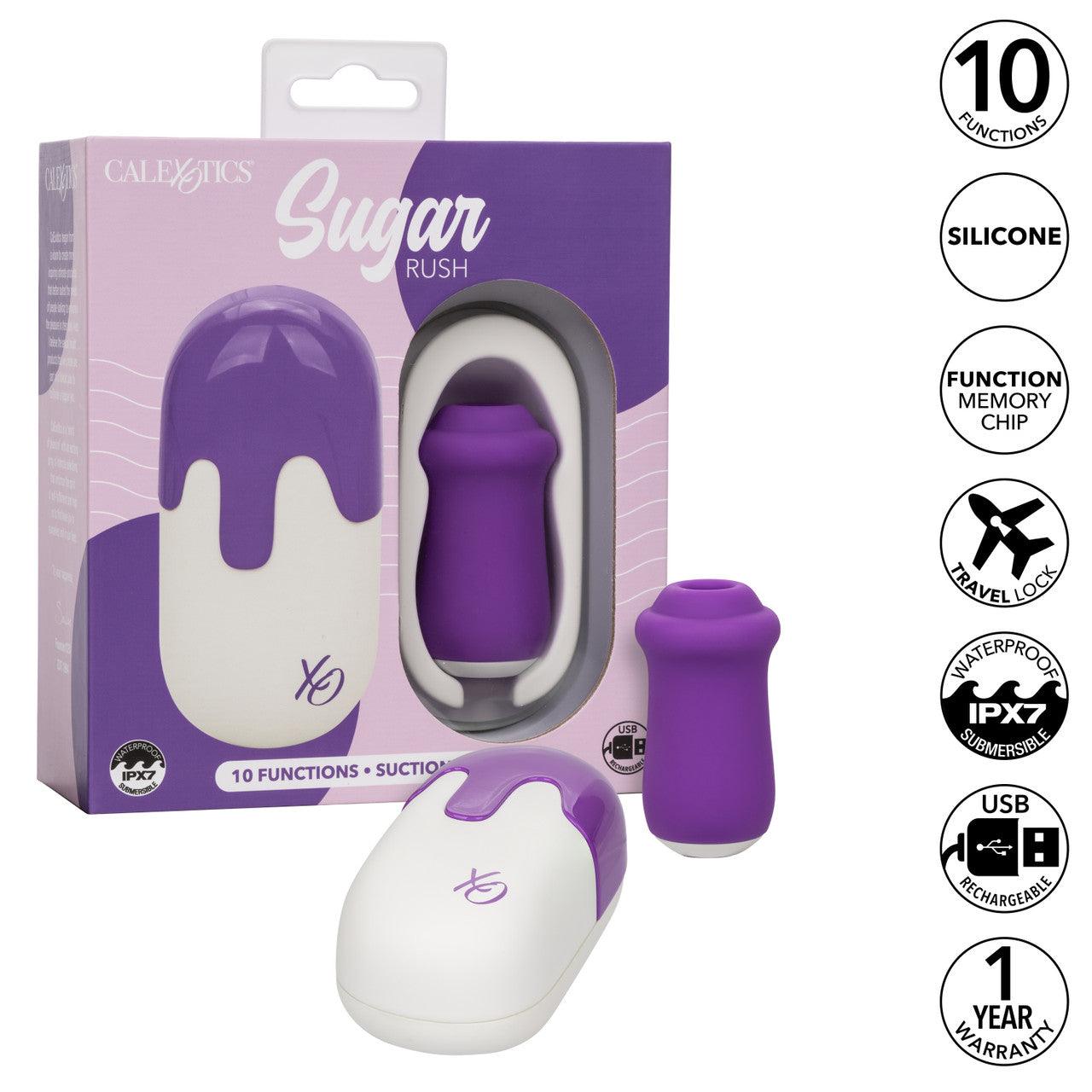 CalExotics Sugar Rush Rechargeable Silicone Clitoral Stimulator - Buy At Luxury Toy X - Free 3-Day Shipping