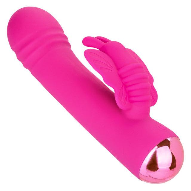CalExotics Thicc Chubby Rotating Rechargeable Silicone Butterfly Rabbit Vibrator - Buy At Luxury Toy X - Free 3-Day Shipping