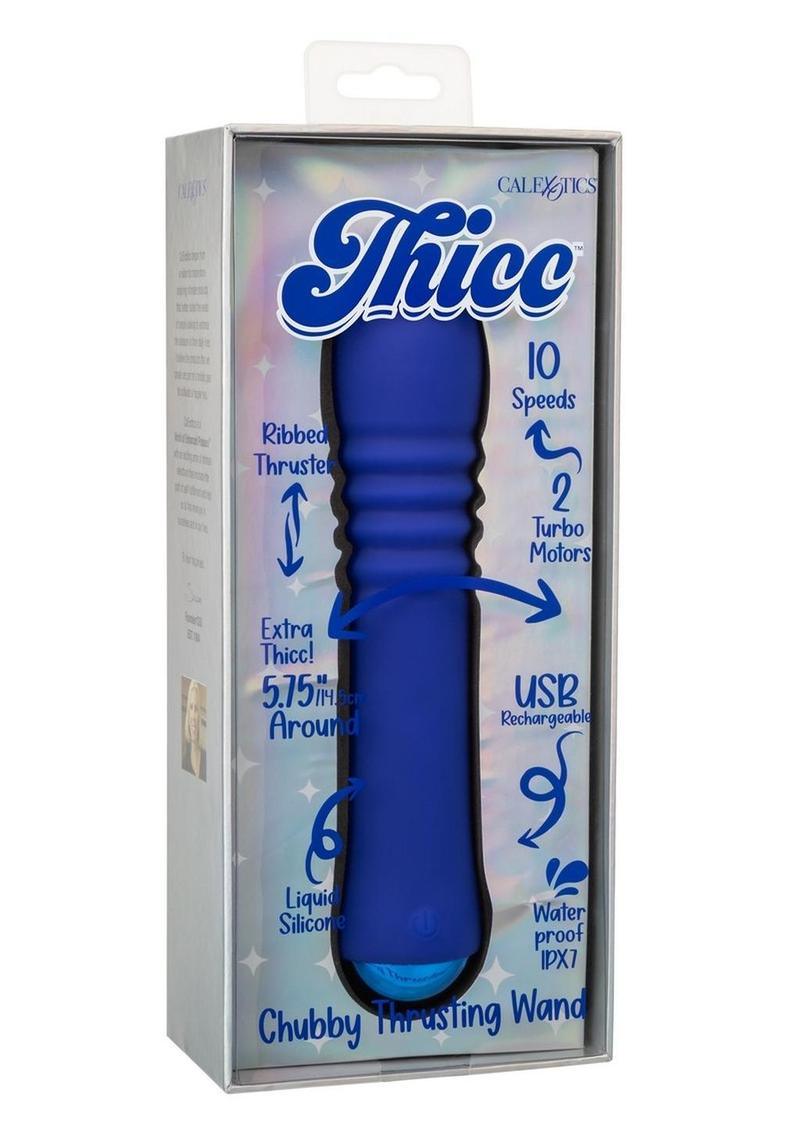 CalExotics Thicc Chubby Thrusting Rechargeable Silicone Vibrating Wand - Buy At Luxury Toy X - Free 3-Day Shipping