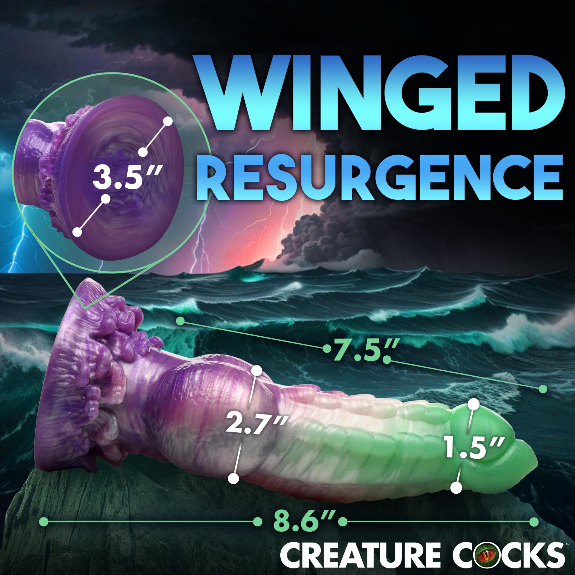 Creature Cocks Aqua Phoenix Silicone Dildo - Buy At Luxury Toy X - Free 3-Day Shipping