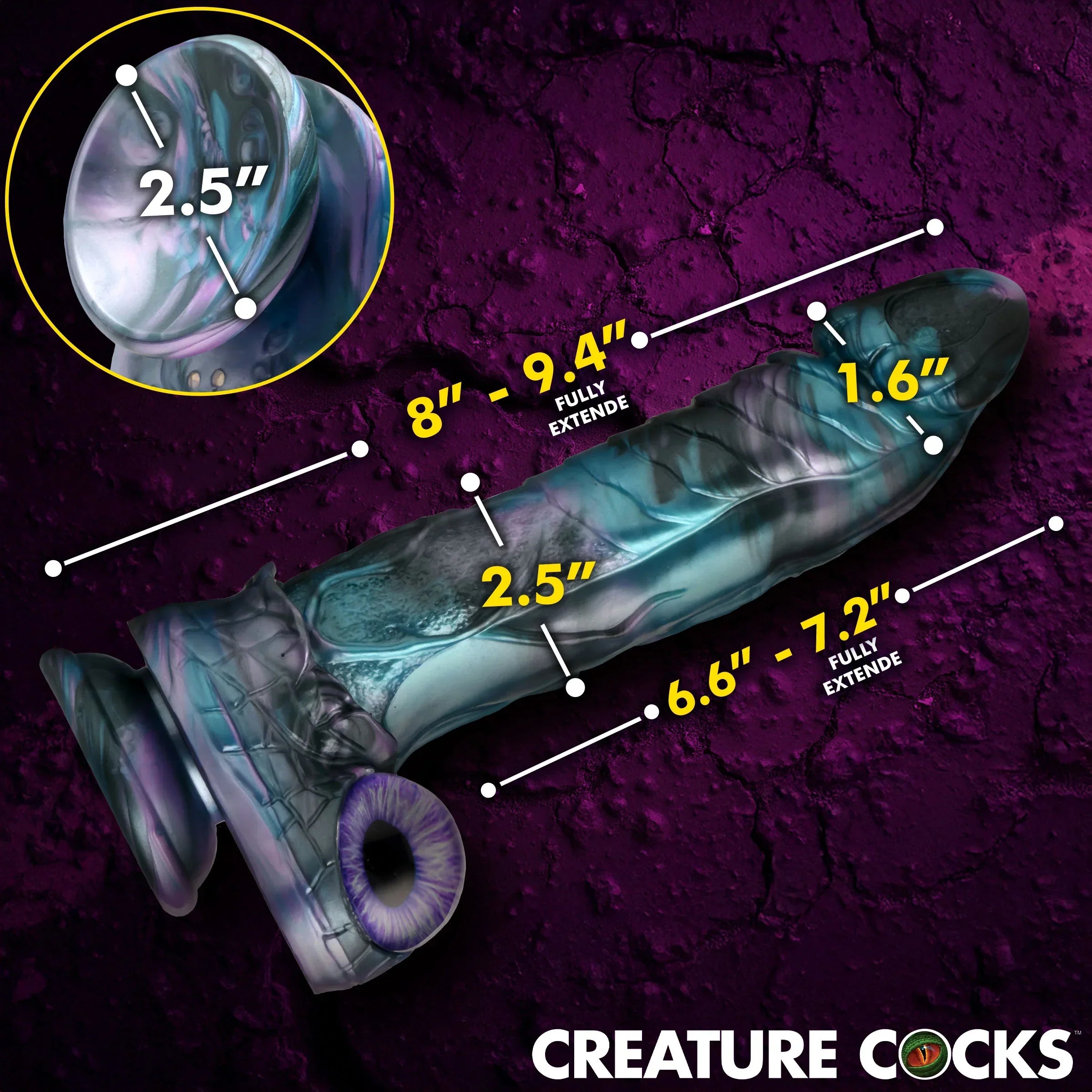 Creature Cocks Astro-Thrust Thrusting & Vibrating Silicone Dildo - Buy At Luxury Toy X - Free 3-Day Shipping