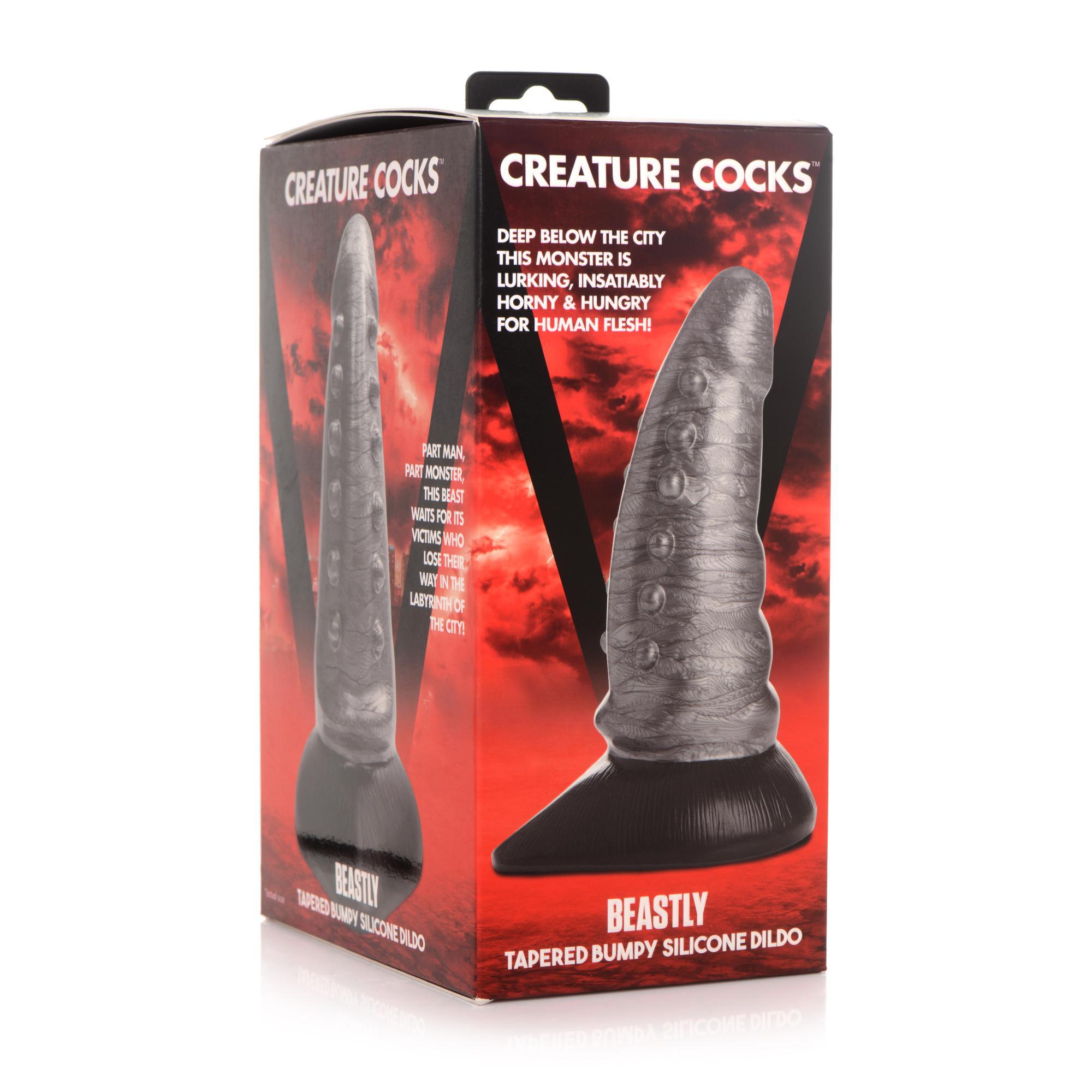 Creature Cocks Beastly Tapered Bumpy Silicone Dildo 8.25in - Buy At Luxury Toy X - Free 3-Day Shipping