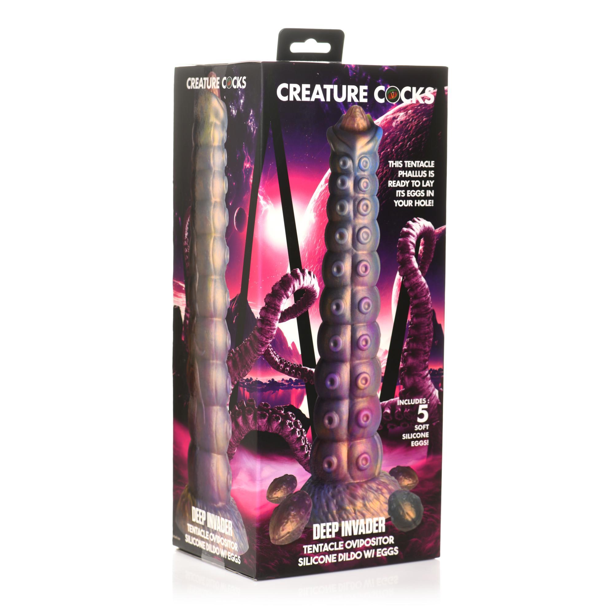 Creature Cocks Deep Invader Tentacle Ovipositor Silicone Dildo - Buy At Luxury Toy X - Free 3-Day Shipping