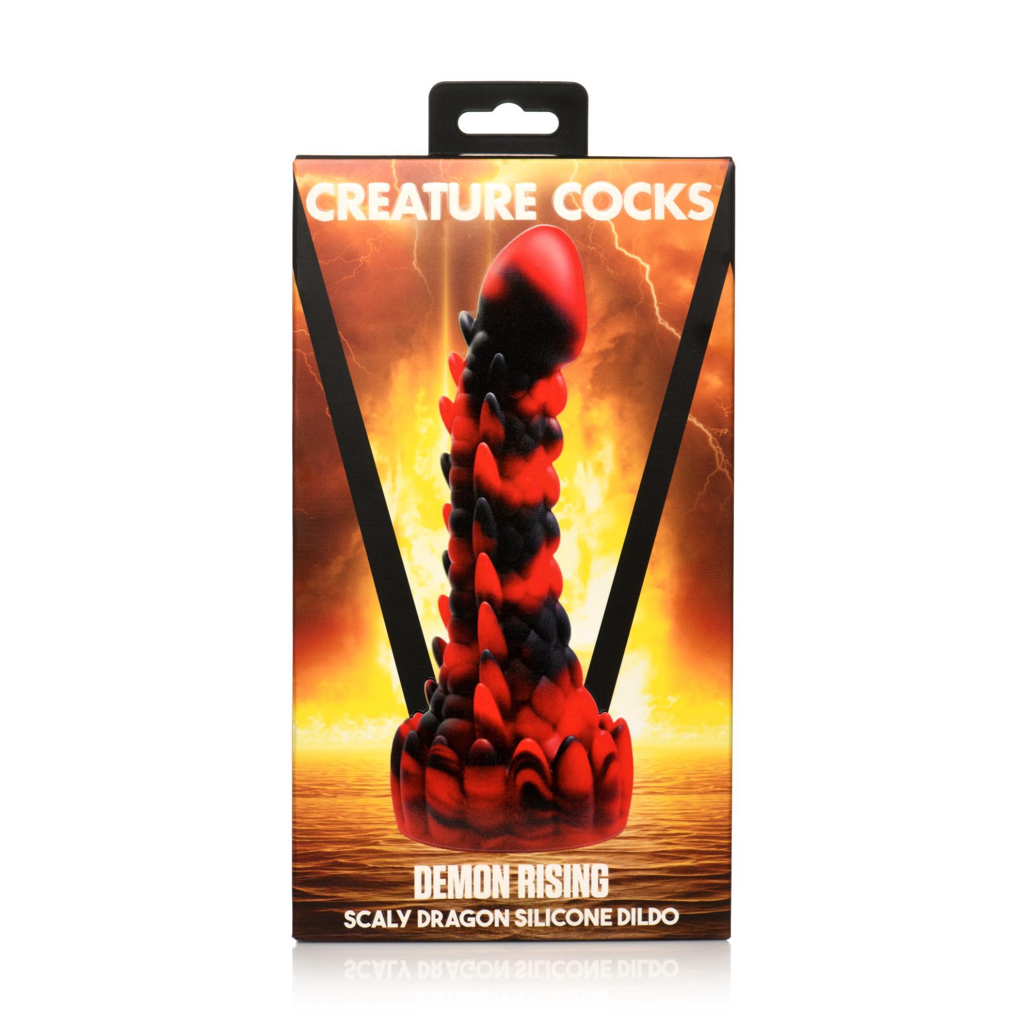 Creature Cocks Demon Rising Scaly Dragon Silicone Dildo - Buy At Luxury Toy X - Free 3-Day Shipping
