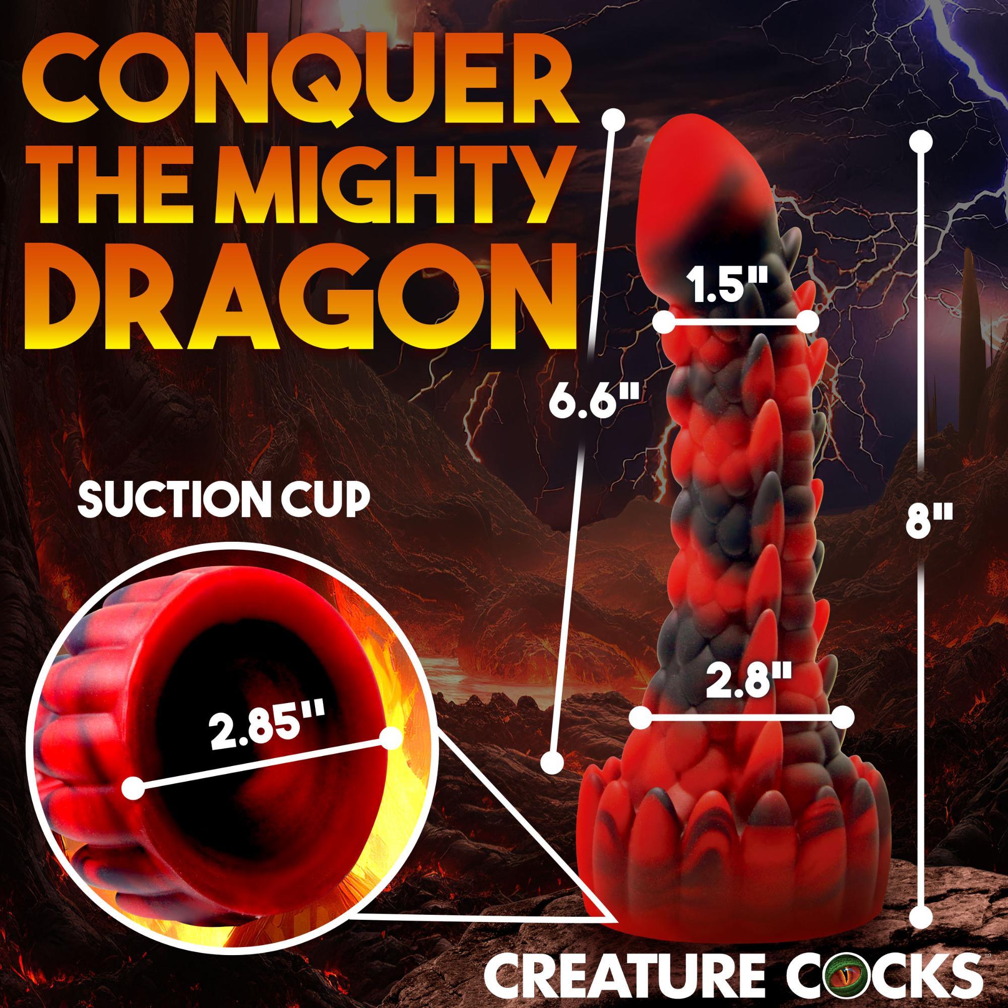 Creature Cocks Demon Rising Scaly Dragon Silicone Dildo - Buy At Luxury Toy X - Free 3-Day Shipping