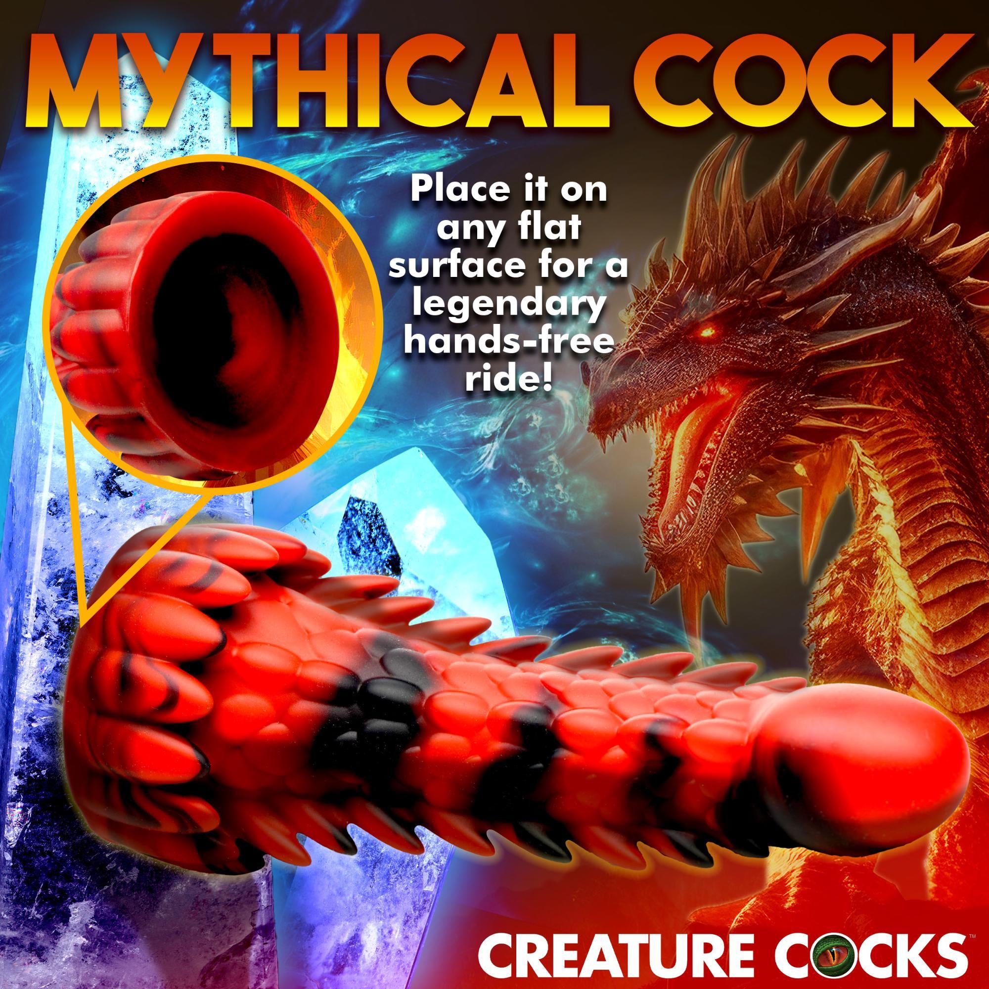 Creature Cocks Demon Rising Scaly Dragon Silicone Dildo - Buy At Luxury Toy X - Free 3-Day Shipping
