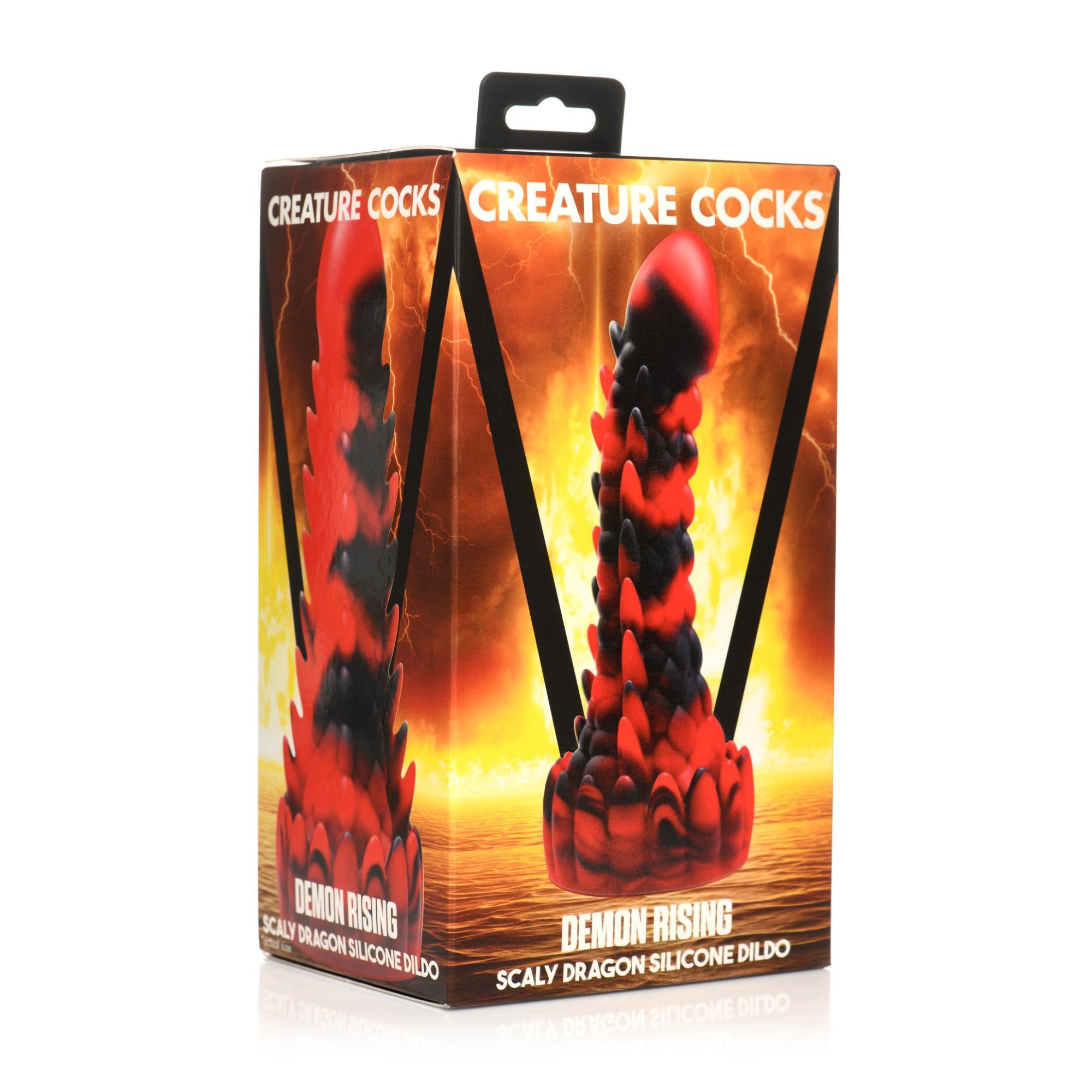 Creature Cocks Demon Rising Scaly Dragon Silicone Dildo - Buy At Luxury Toy X - Free 3-Day Shipping