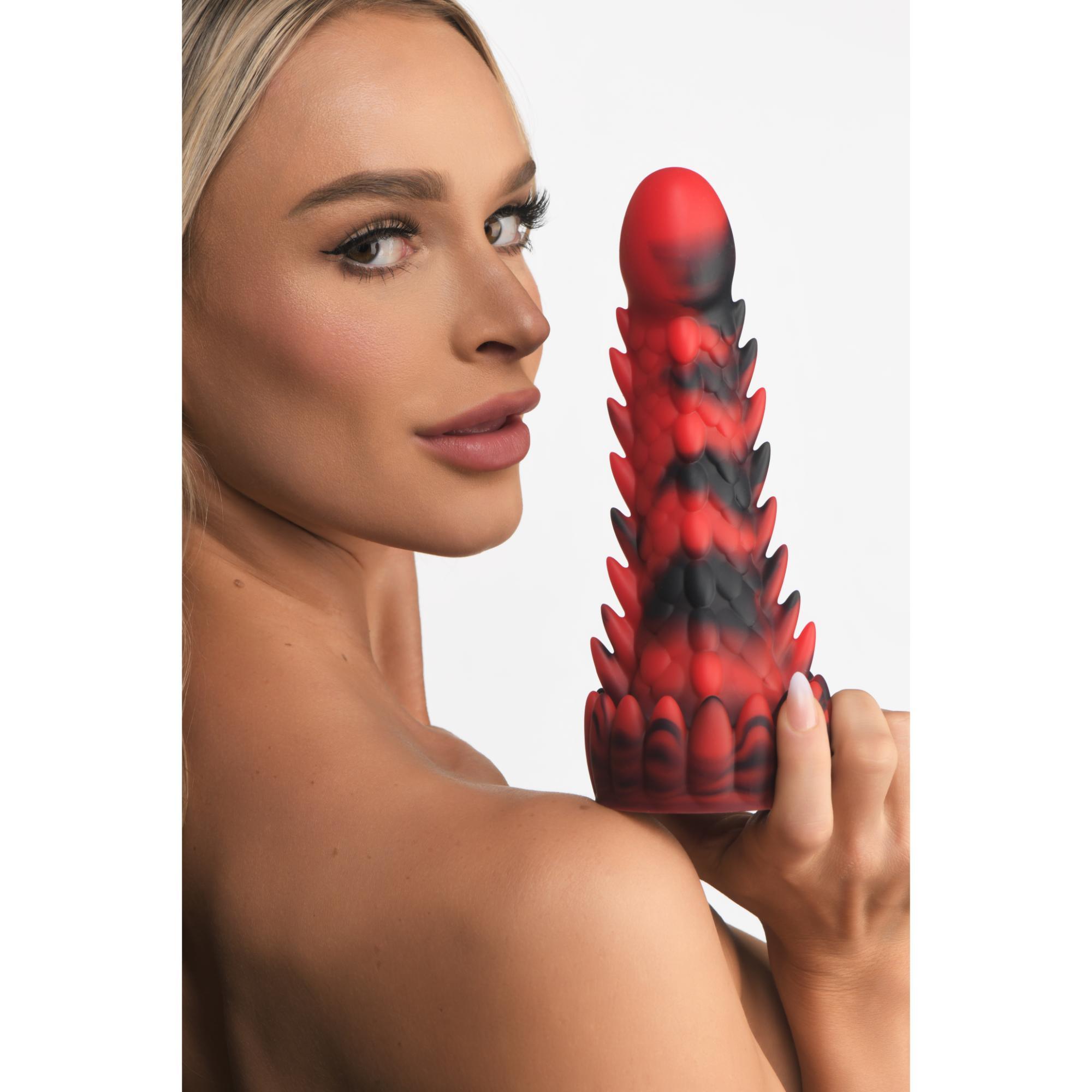 Creature Cocks Demon Rising Scaly Dragon Silicone Dildo - Buy At Luxury Toy X - Free 3-Day Shipping