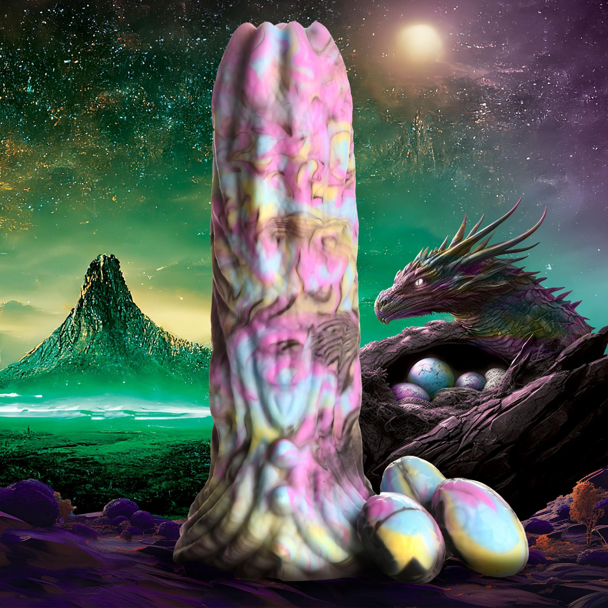 Creature Cocks Dragon Spawn Dragon Ovipositor Silicone Dildo with Eggs - Buy At Luxury Toy X - Free 3-Day Shipping