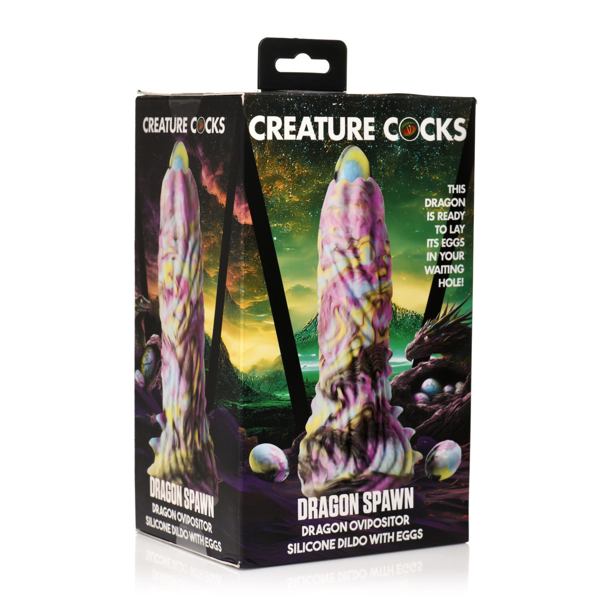 Creature Cocks Dragon Spawn Dragon Ovipositor Silicone Dildo with Eggs - Buy At Luxury Toy X - Free 3-Day Shipping