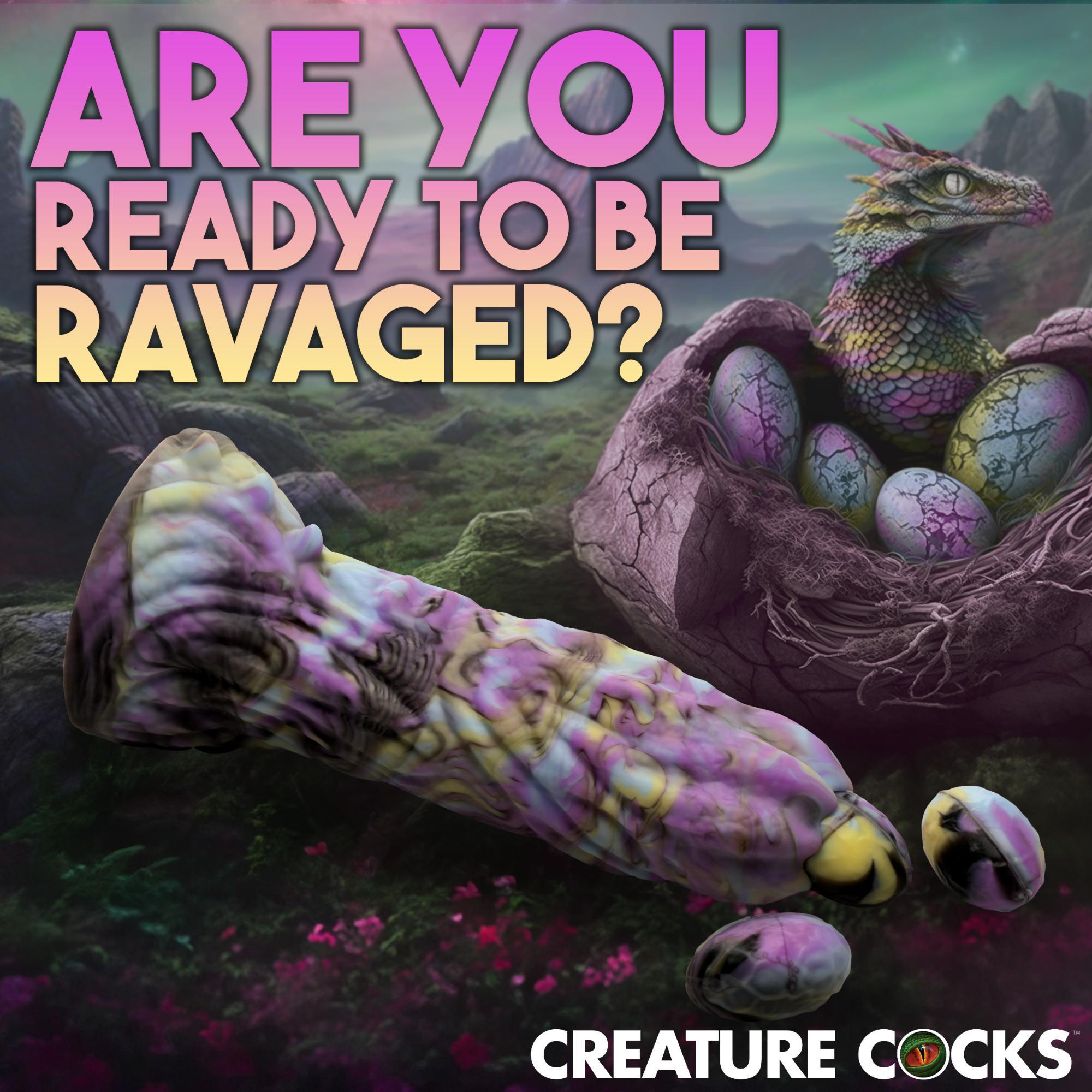 Creature Cocks Dragon Spawn Dragon Ovipositor Silicone Dildo with Eggs - Buy At Luxury Toy X - Free 3-Day Shipping