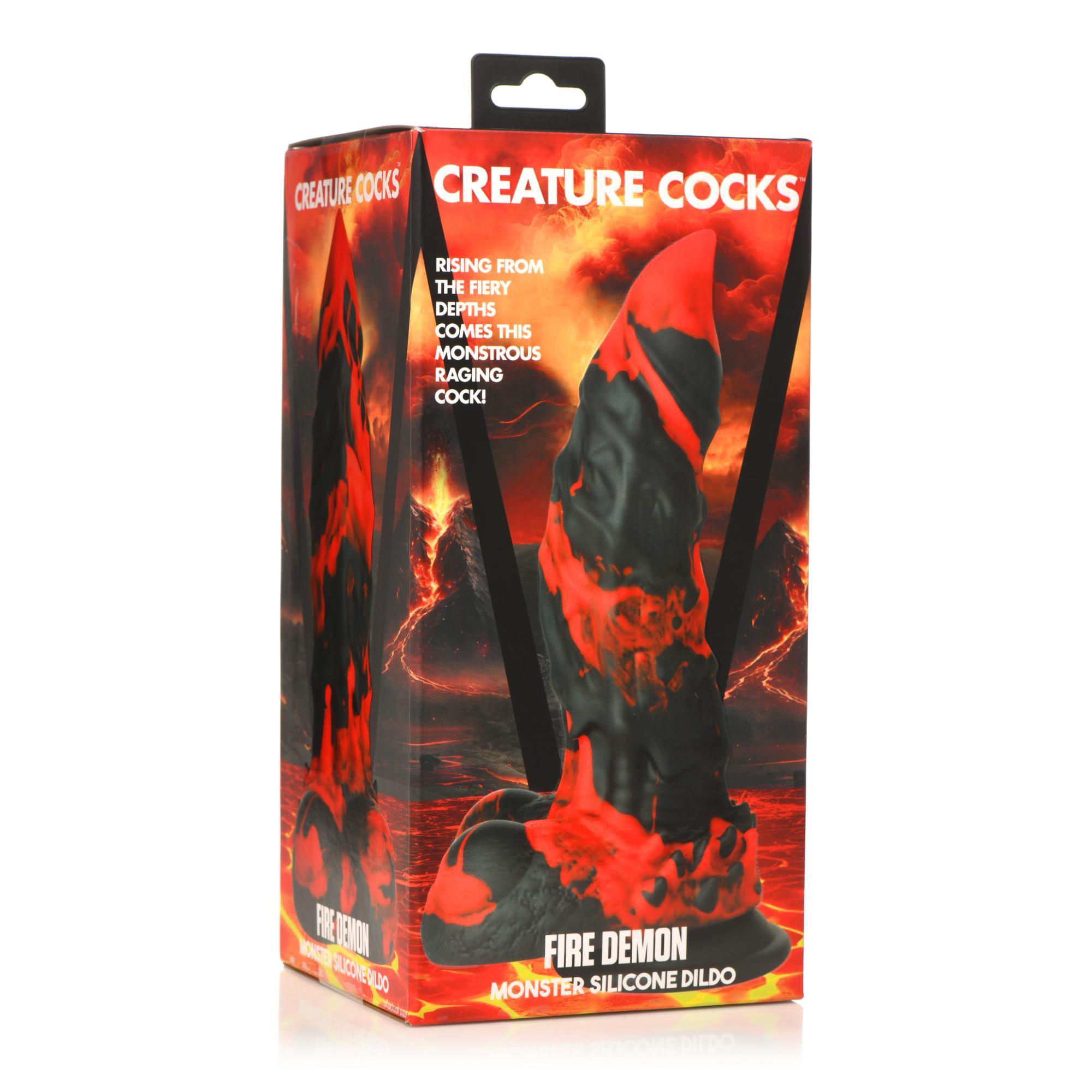 Creature Cocks Fire Demon Monster Silicone Dildo - Buy At Luxury Toy X - Free 3-Day Shipping